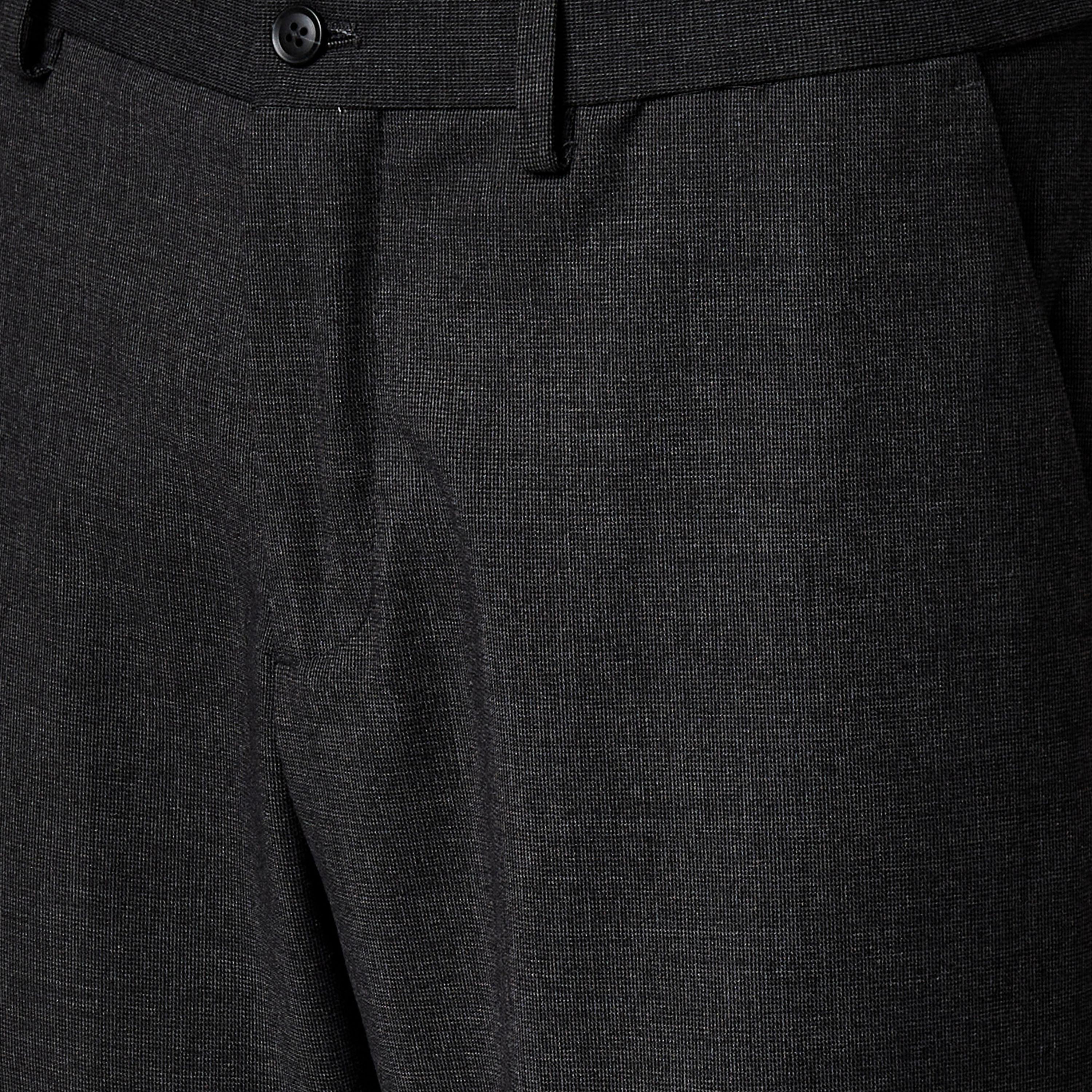 Regular Fit Dobby Flexi Waist Formal Trousers-men-clothing-bottoms-trousersandchinos-trousers-image-2