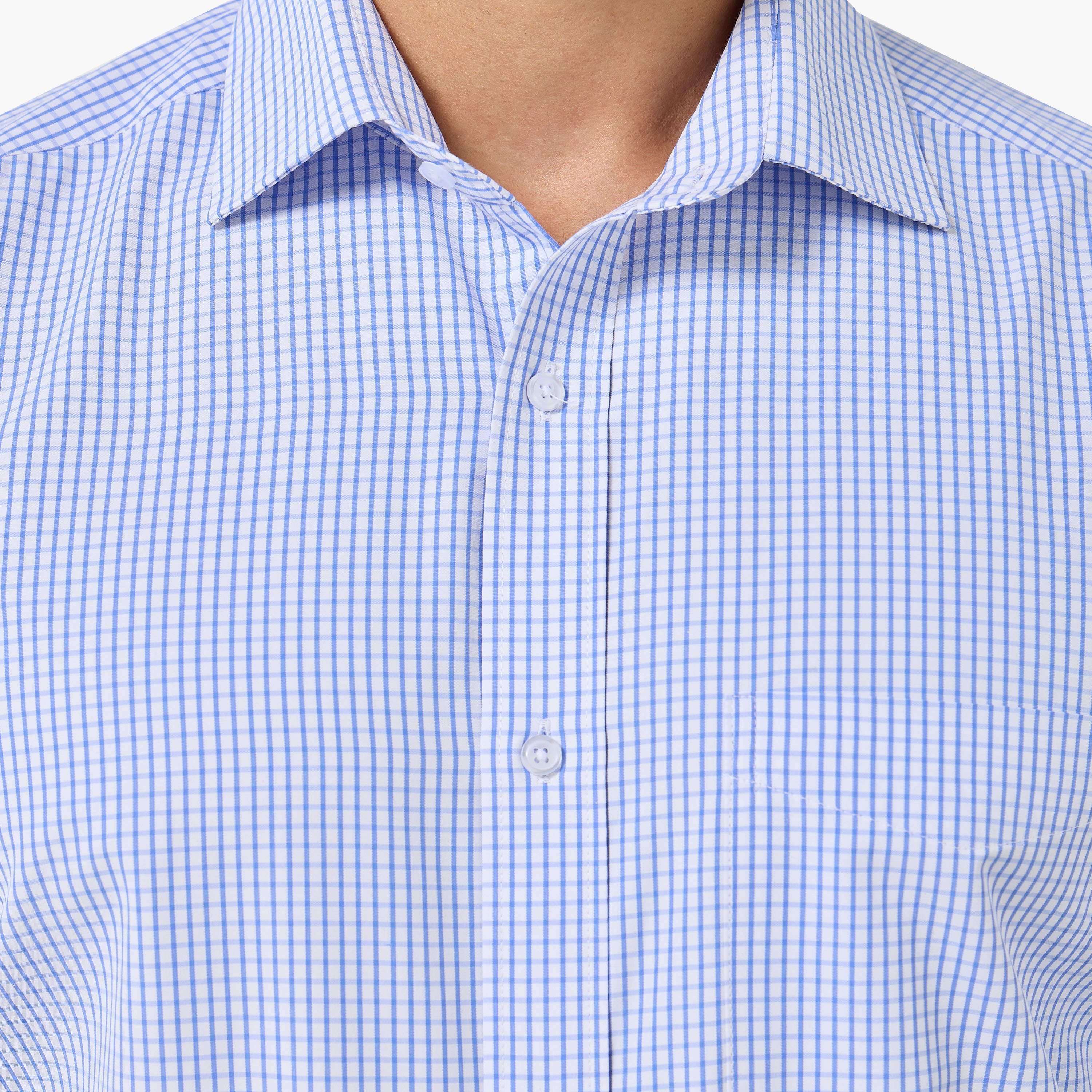 قميص كاروهات بأكمام طويلة وياقة وقصة عادية للرجال-men-clothing-shirts-image-7