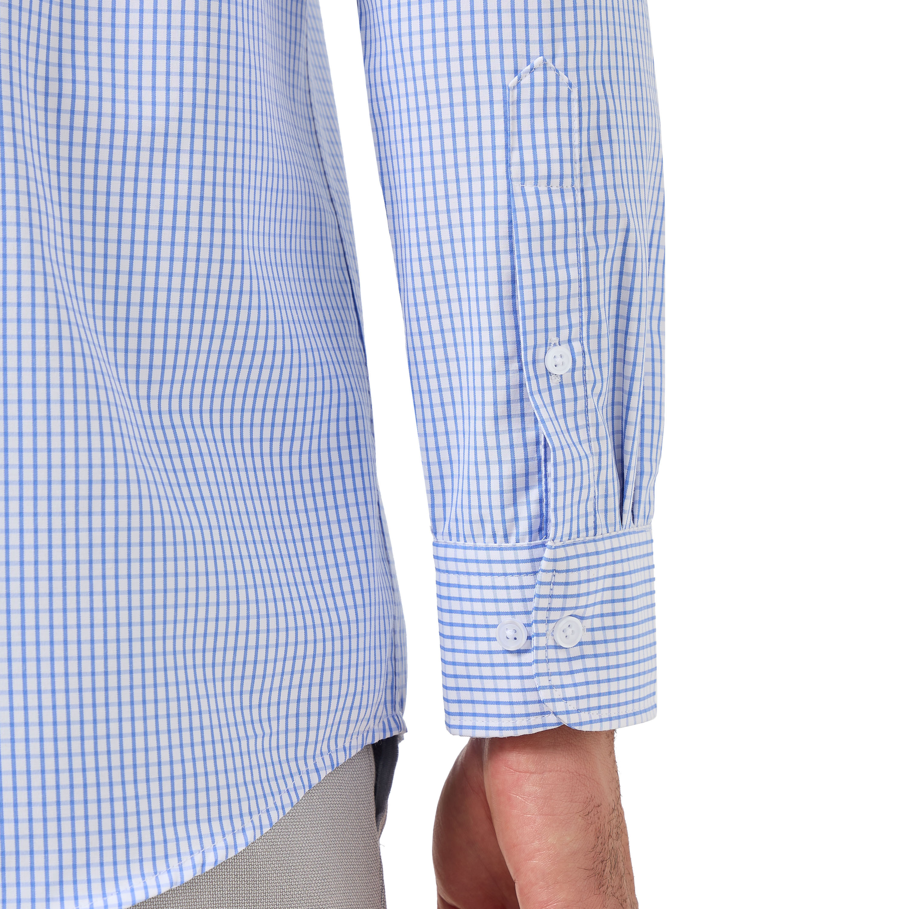 قميص كاروهات بأكمام طويلة وياقة وقصة عادية للرجال-men-clothing-shirts-image-10