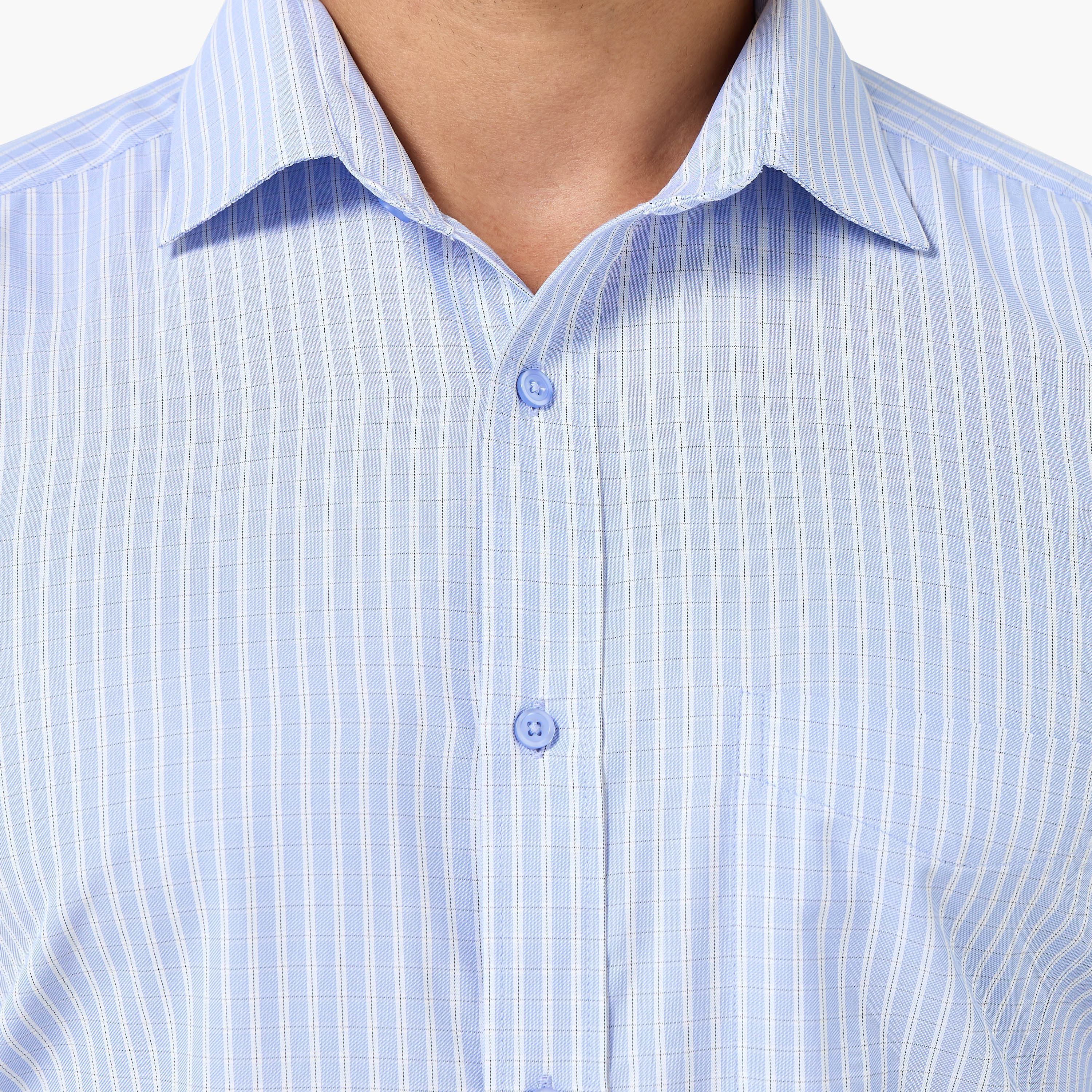 Men Regular Fit Collared Checked Long Sleeve Shirt-men-clothing-shirts-image-2