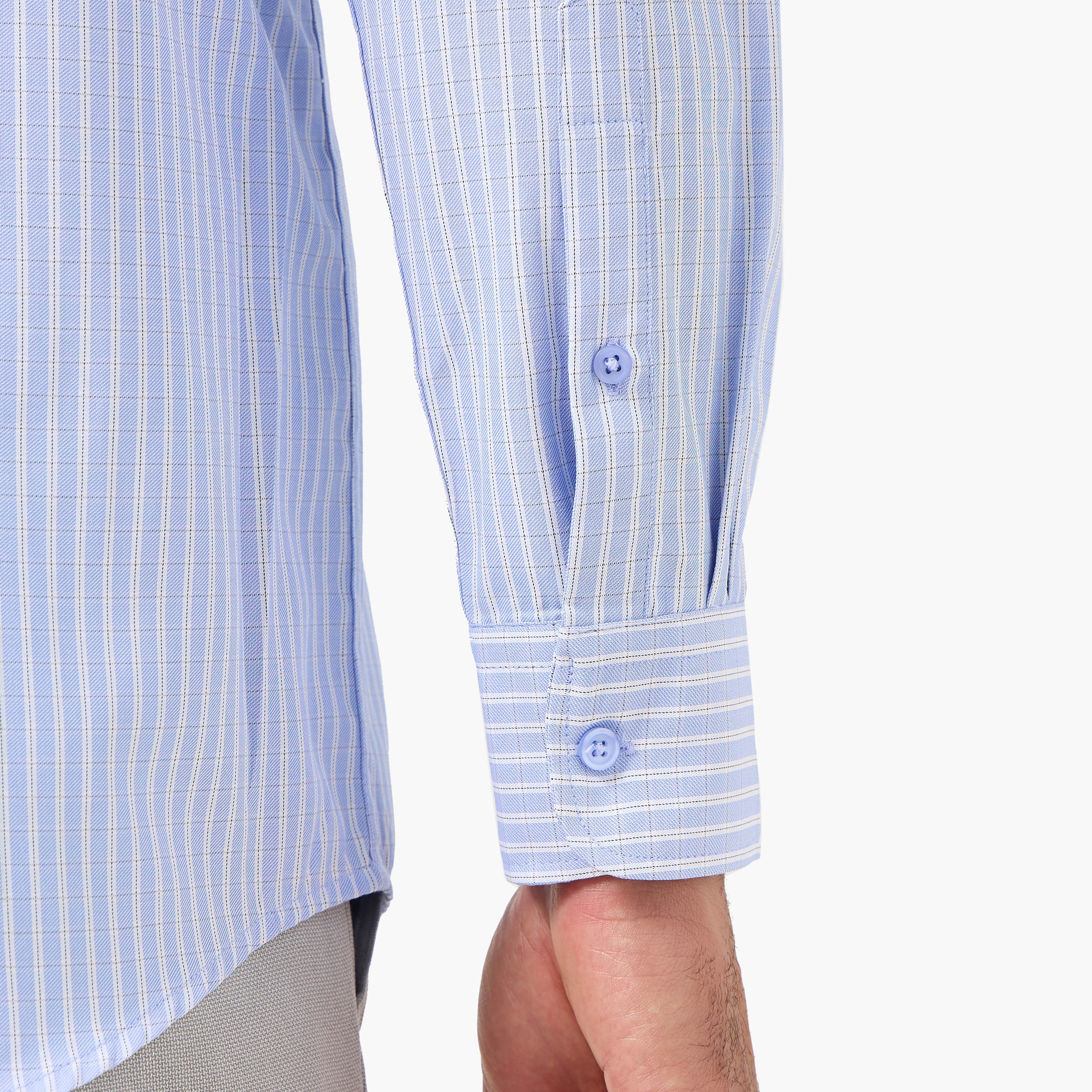 Men Regular Fit Collared Checked Long Sleeve Shirt-men-clothing-shirts-image-5
