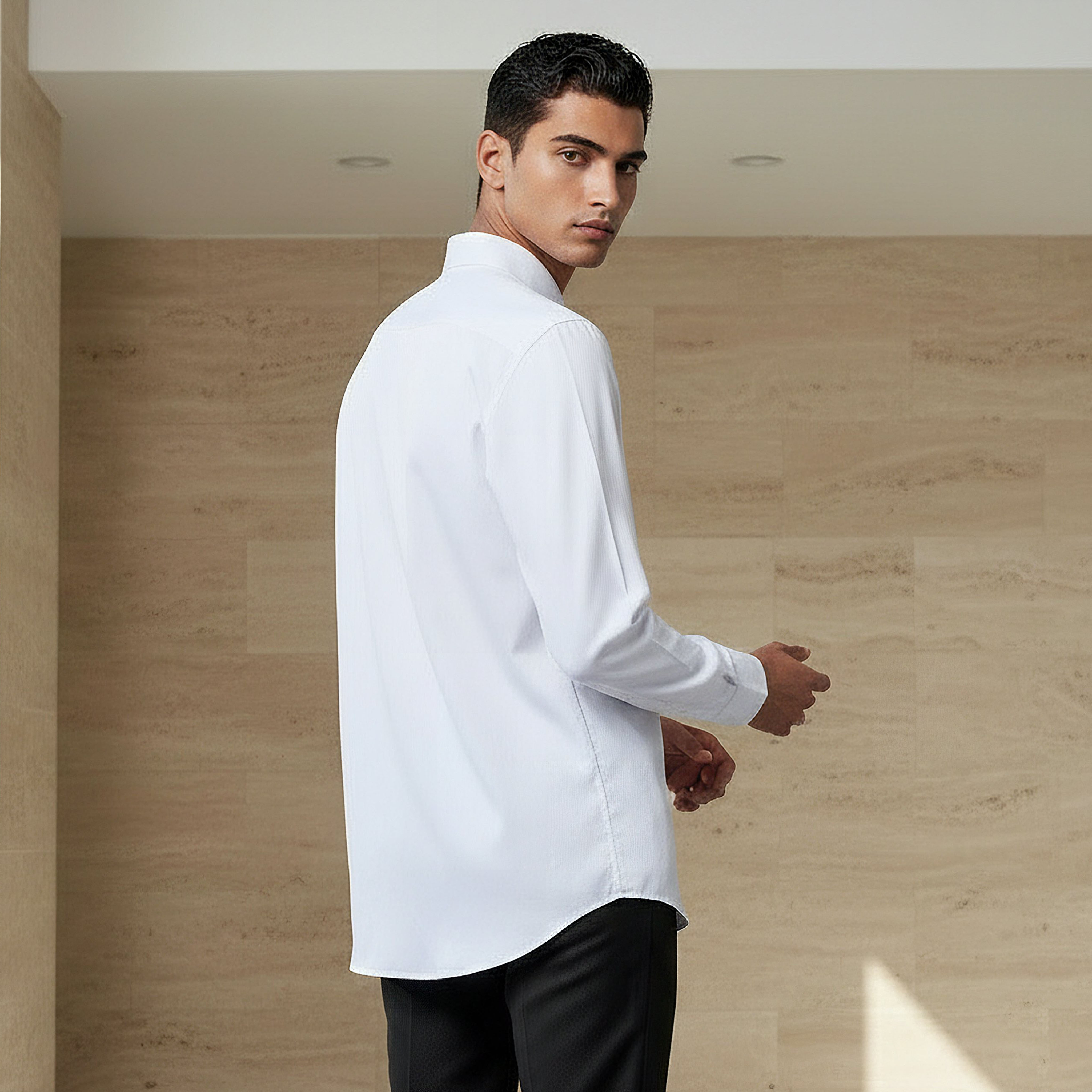 Men Regular Fit Collared Long Sleeve Shirt-men-clothing-shirts-image-3