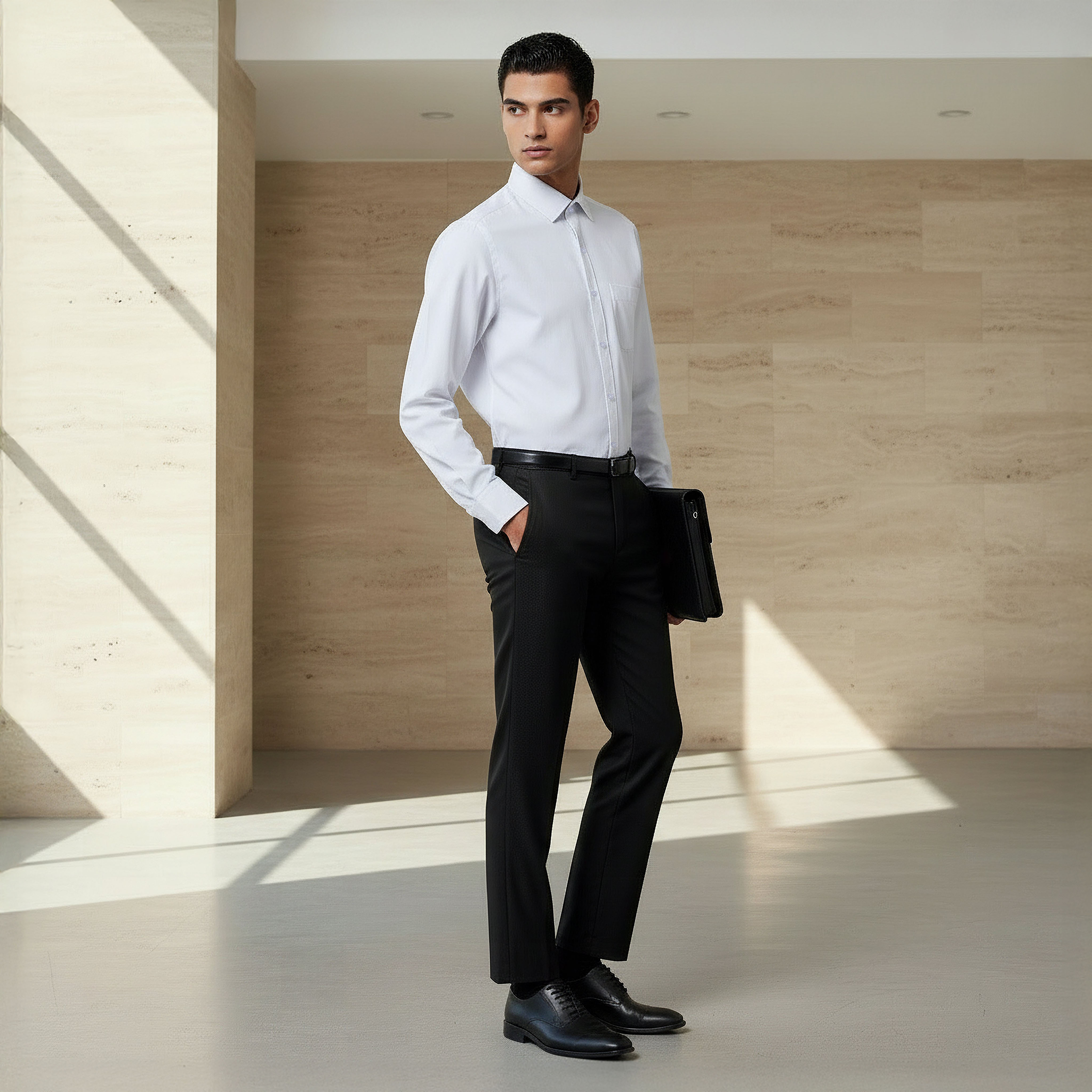Men Regular Fit Collared Long Sleeve Shirt-men-clothing-shirts-image-4
