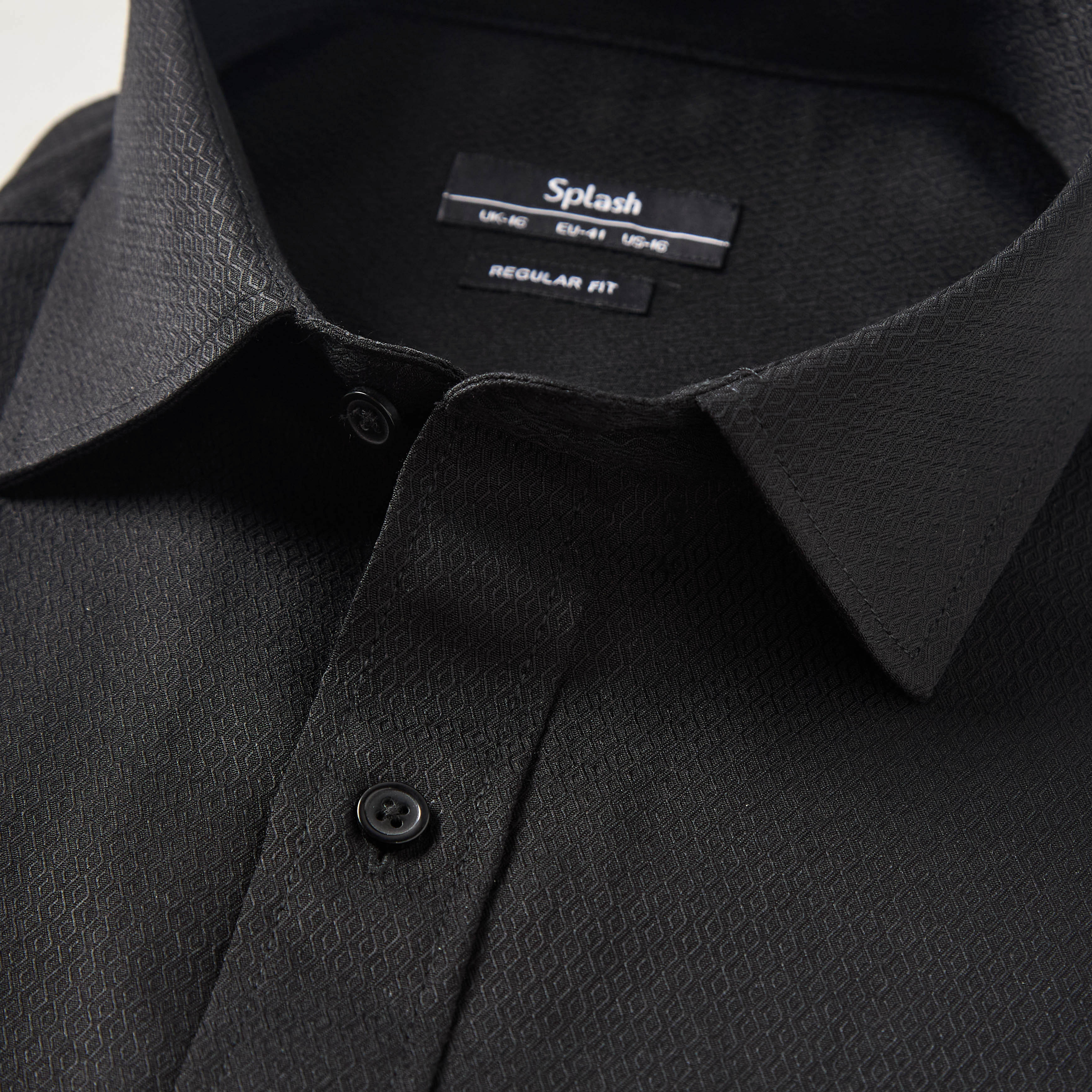 Men Regular Fit Collared Long Sleeve Shirt-men-clothing-shirts-image-2