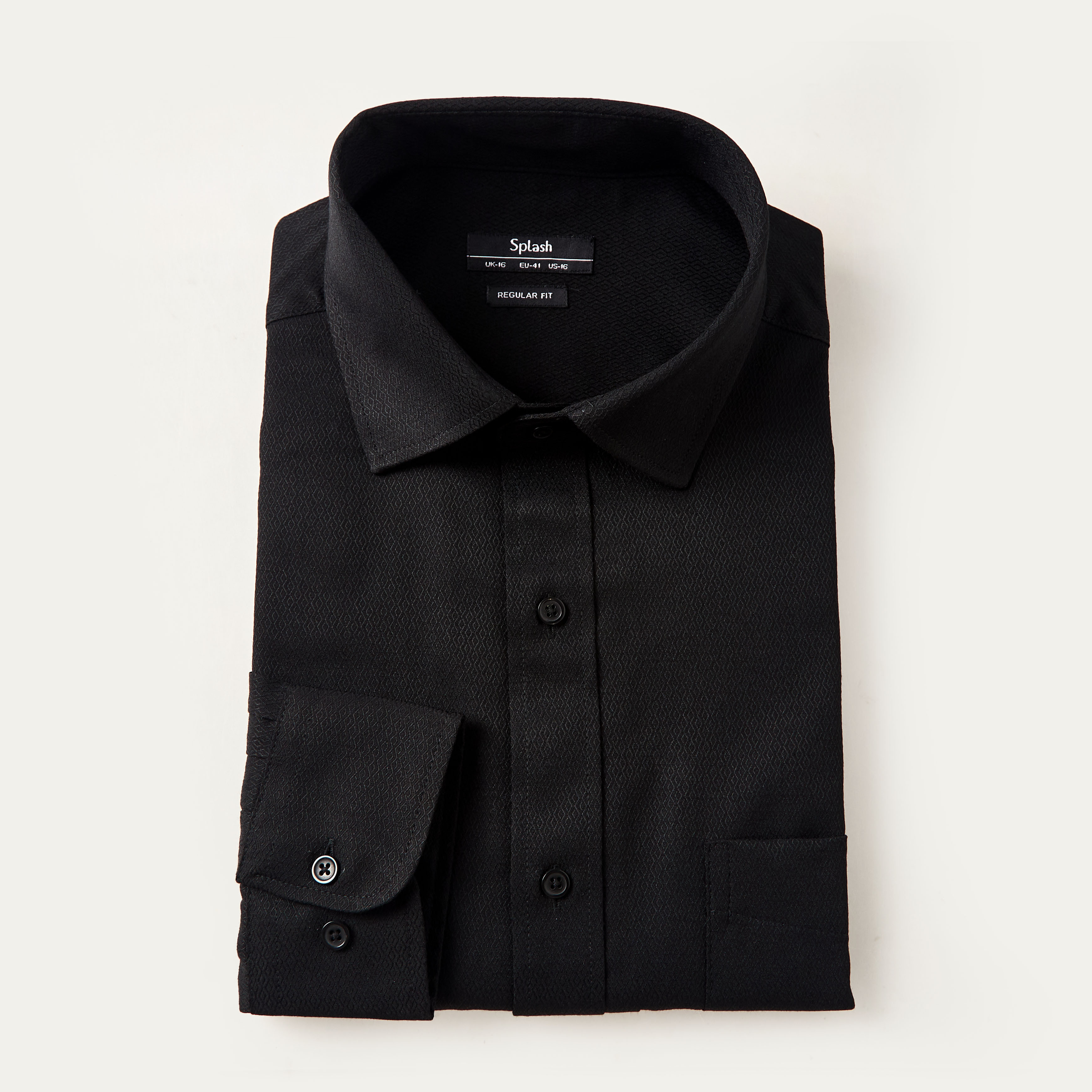 Men Regular Fit Collared Long Sleeve Shirt-men-clothing-shirts-image-5