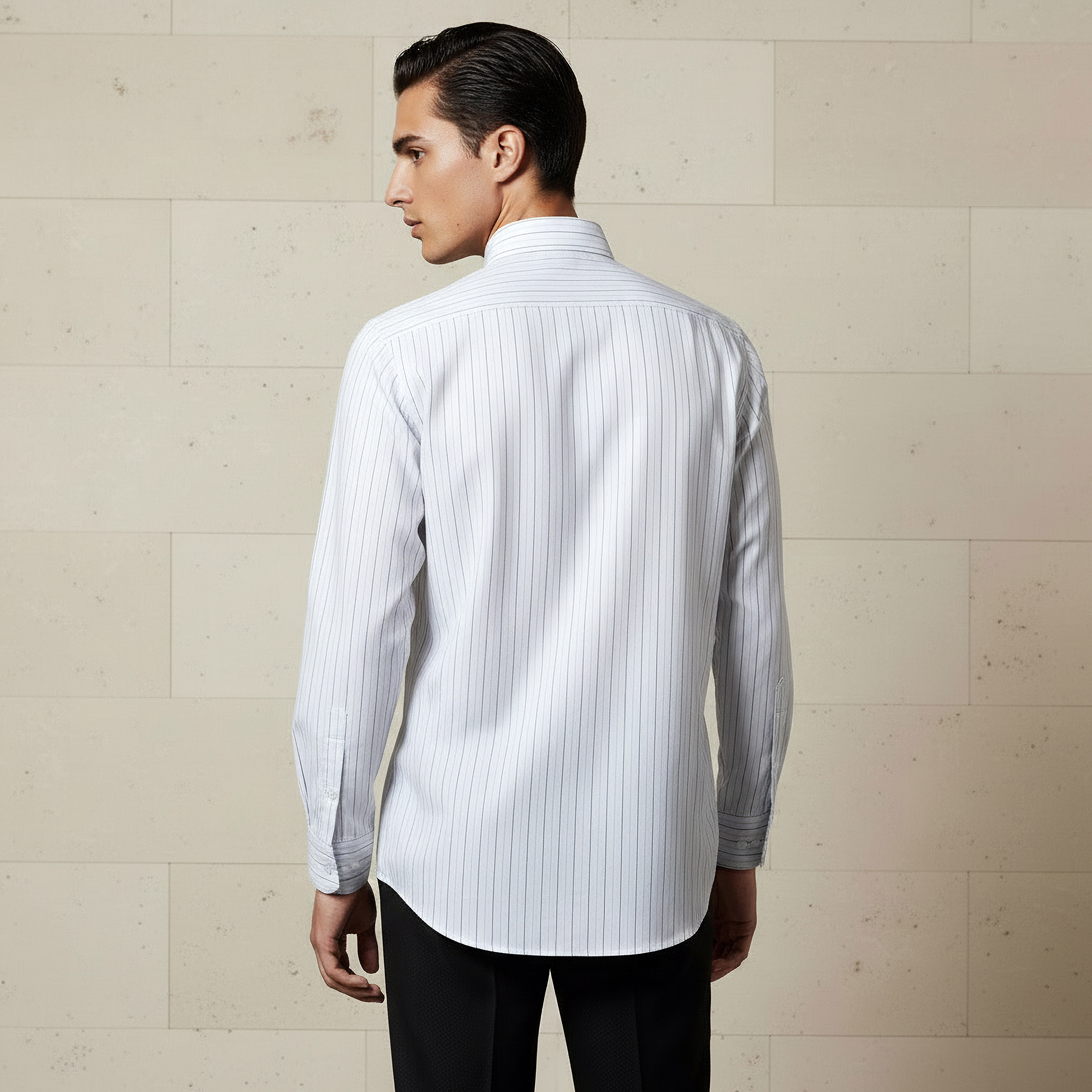 قميص مخطط بقصة عادية وياقة وأكمام طويلة للرجال-men-clothing-shirts-image-4