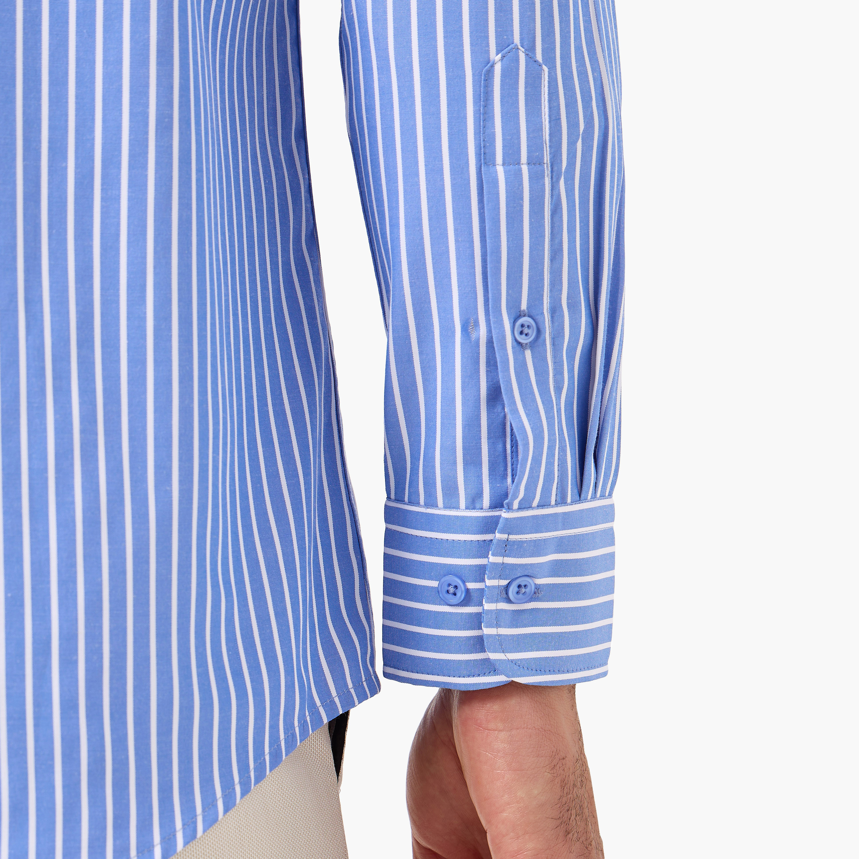 Men Regular Fit Collared Striped Long Sleeves Shirt-men-clothing-shirts-image-5