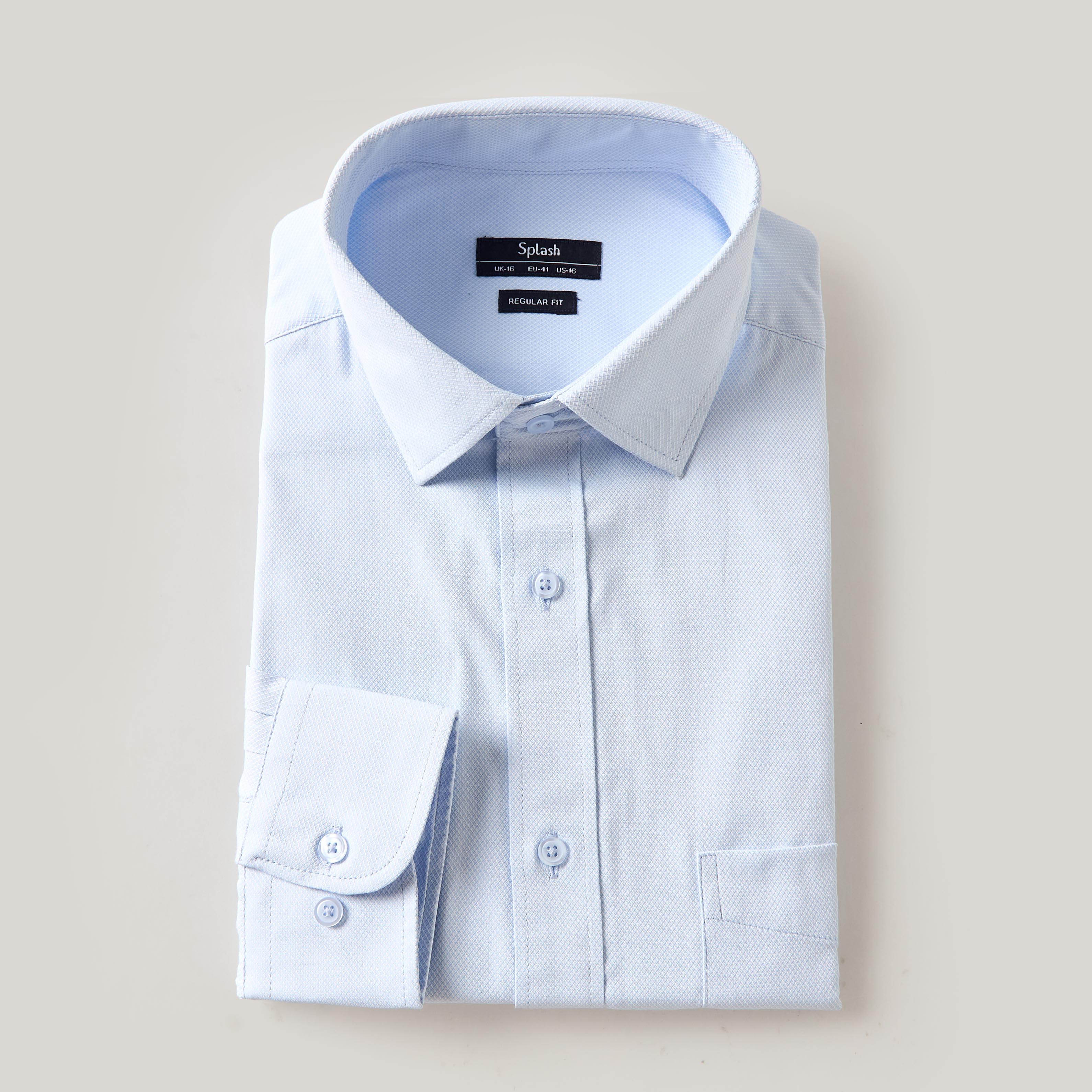 Men Regular Fit Collared Textured Long Sleeve Shirt-men-clothing-shirts-image-5