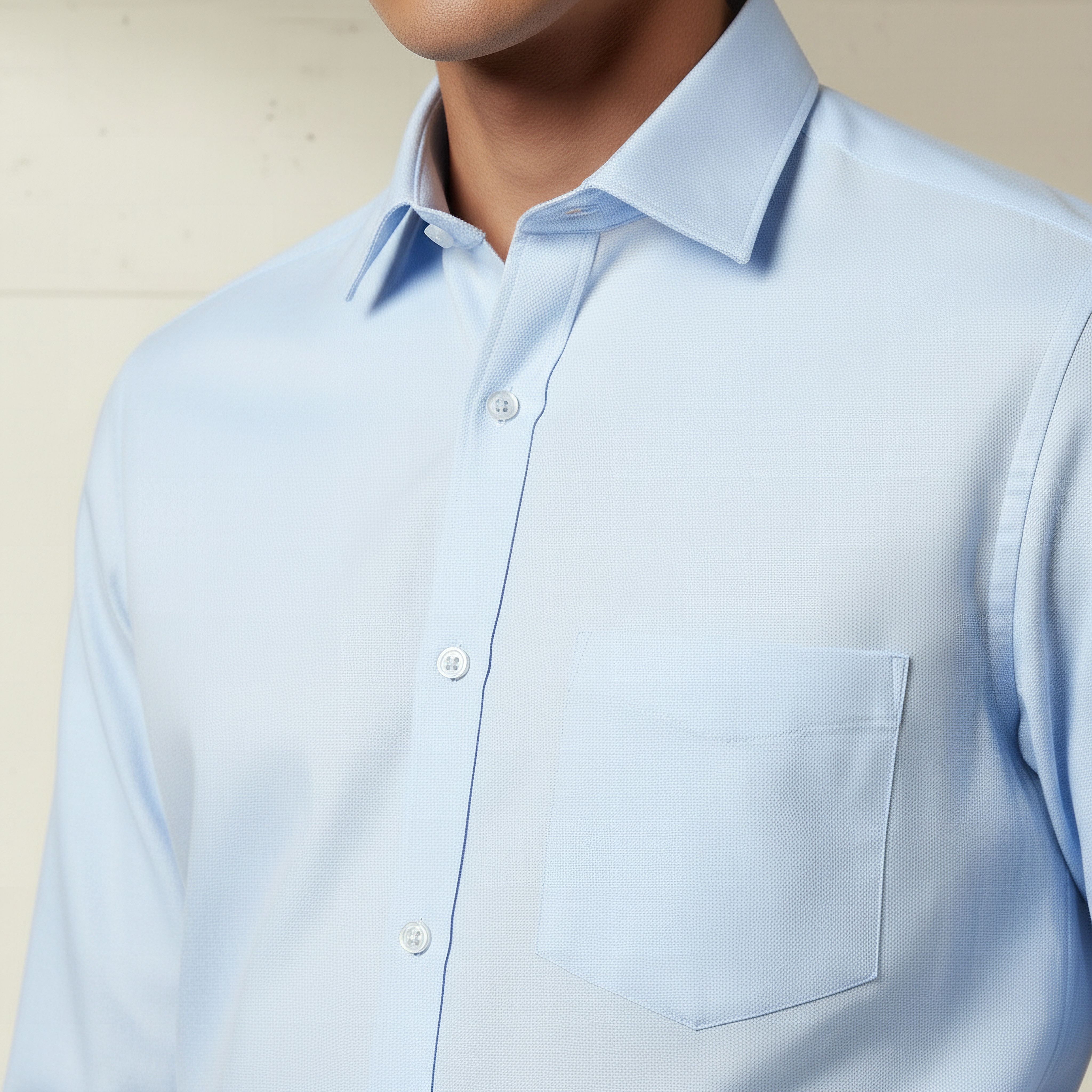 Men Regular Fit Collared Textured Long Sleeve Shirt-men-clothing-shirts-image-6