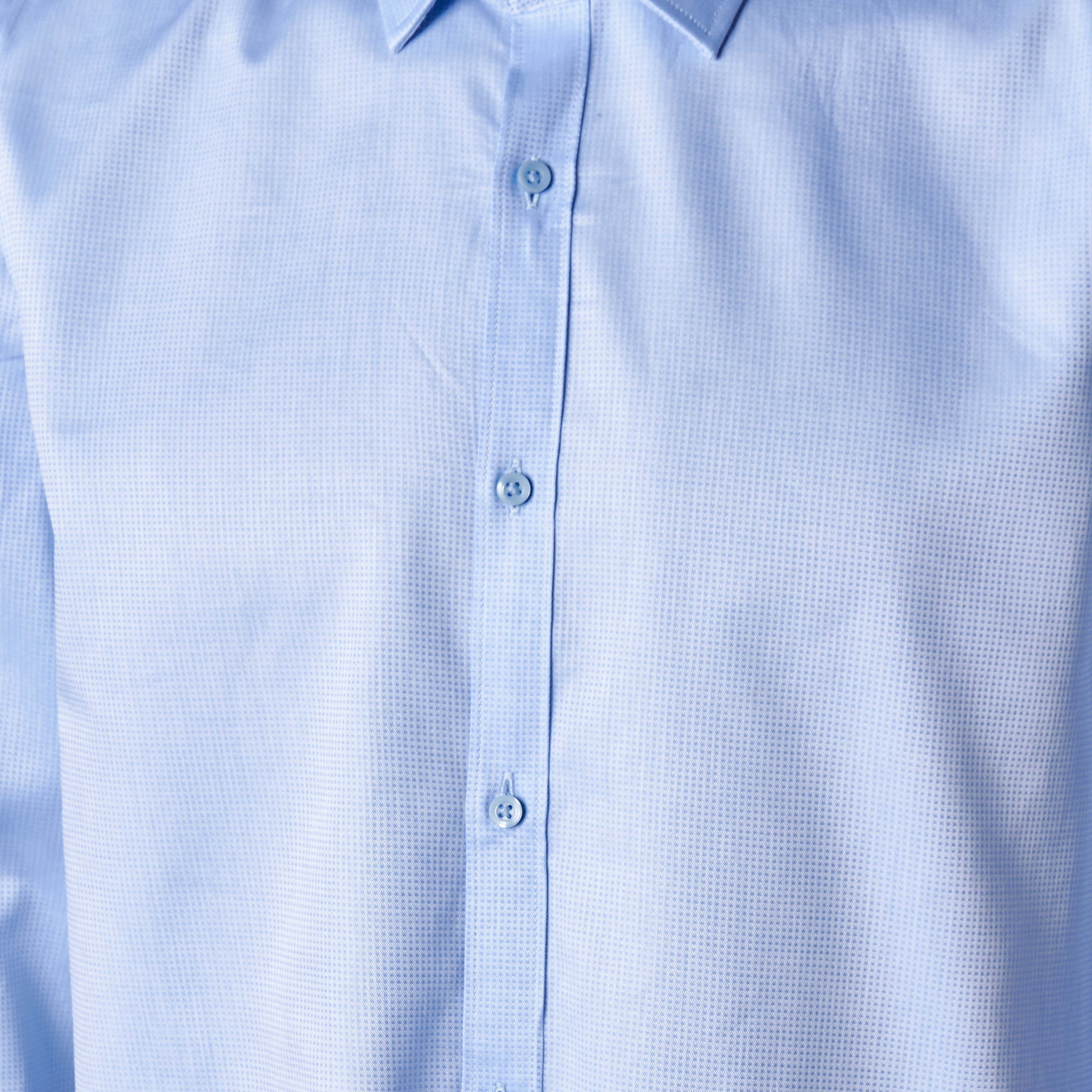 Men Regular Fit Collared Textured Long Sleeve Shirt-men-clothing-shirts-image-4