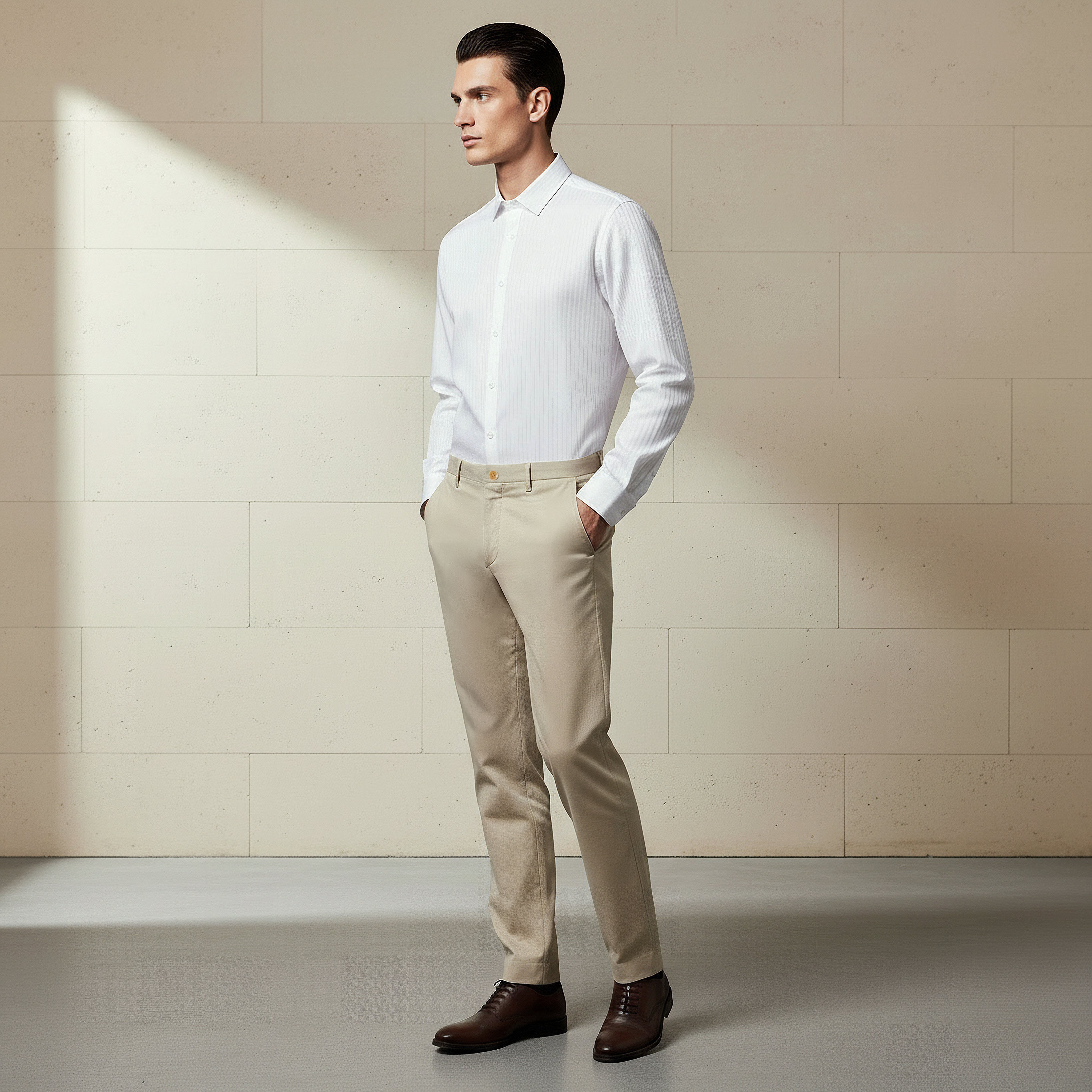 قميص رجالي مخطط بياقة وقصة عادية وأكمام طويلة-men-clothing-shirts-image-2