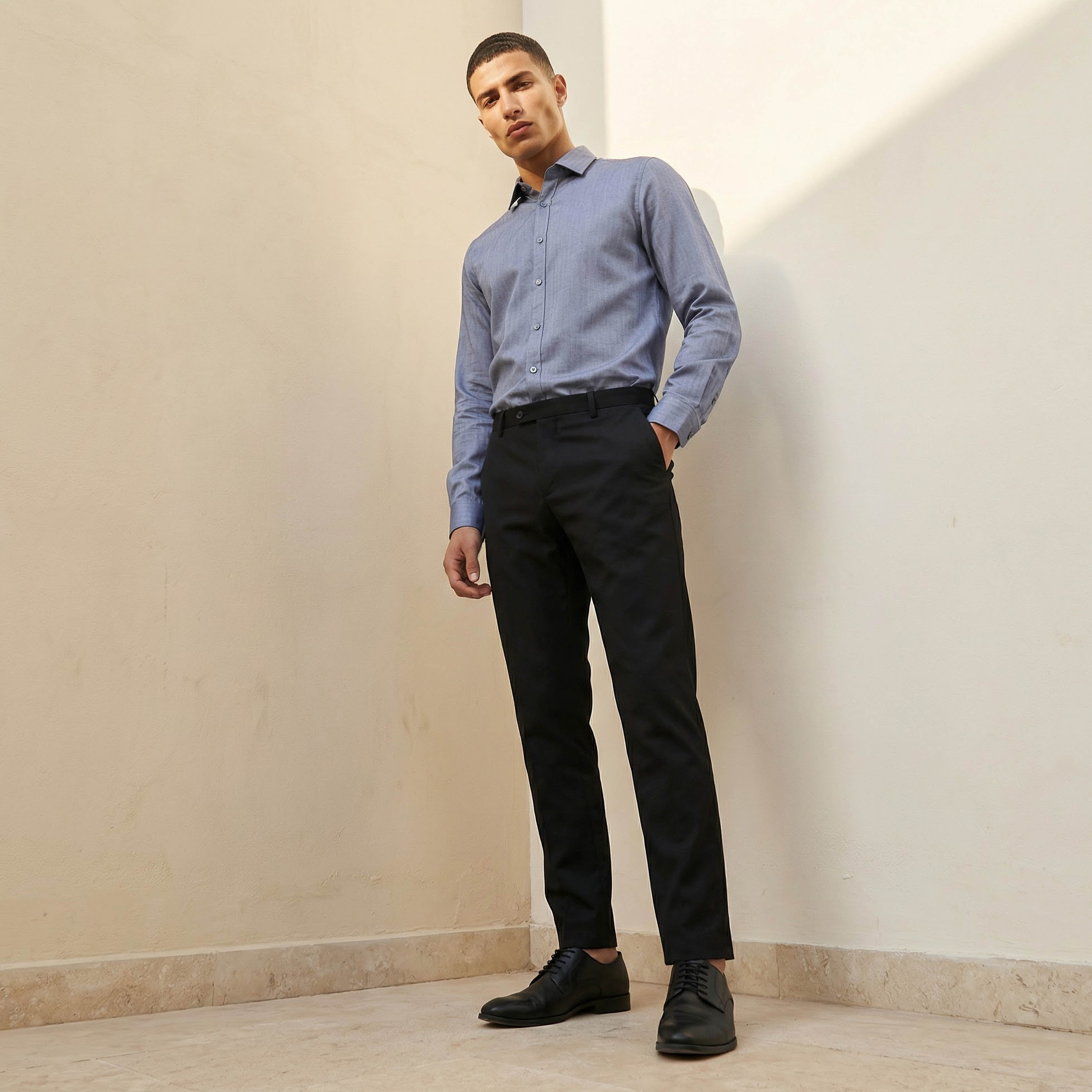 Men Regular Fit Collared Striped Long Sleeve Shirt-men-clothing-shirts-image-3