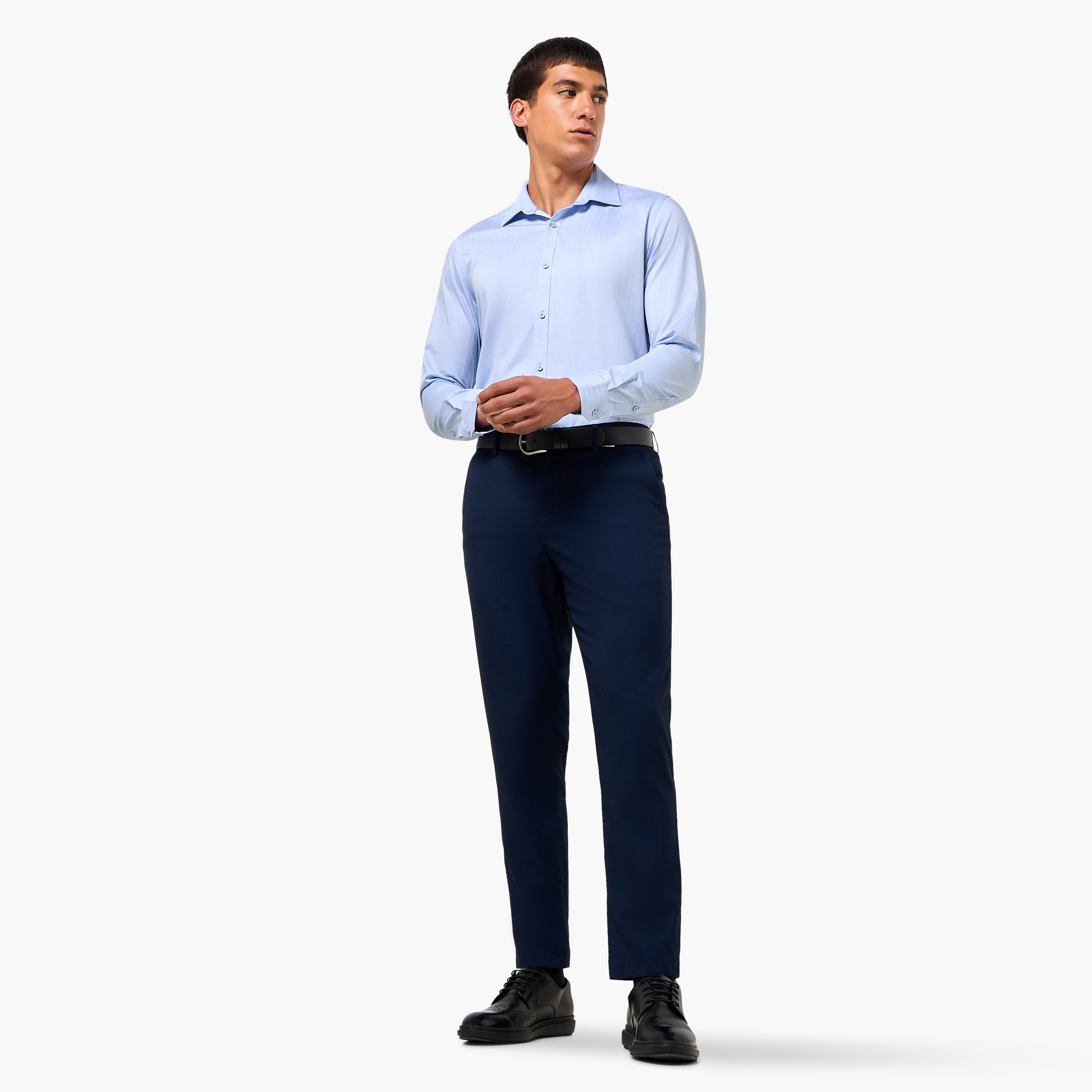 Men Regular Fit Collared Striped Long Sleeve Shirt-men-clothing-shirts-image-4