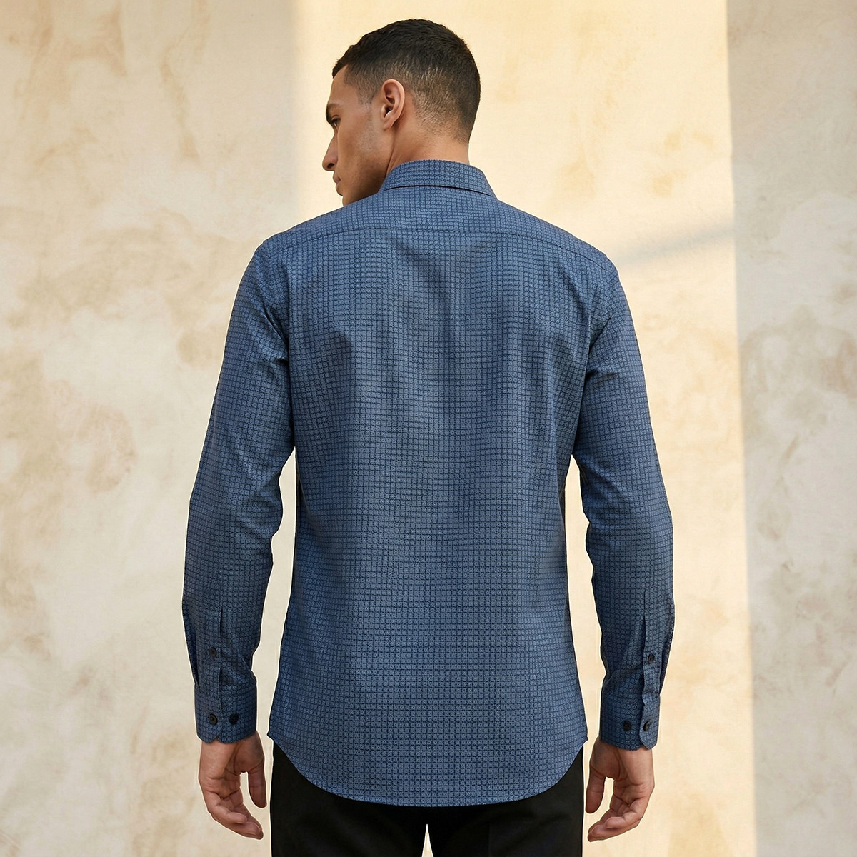 Men Regular Fit Collared Printed Long Sleeves Shirt-men-clothing-shirts-image-3