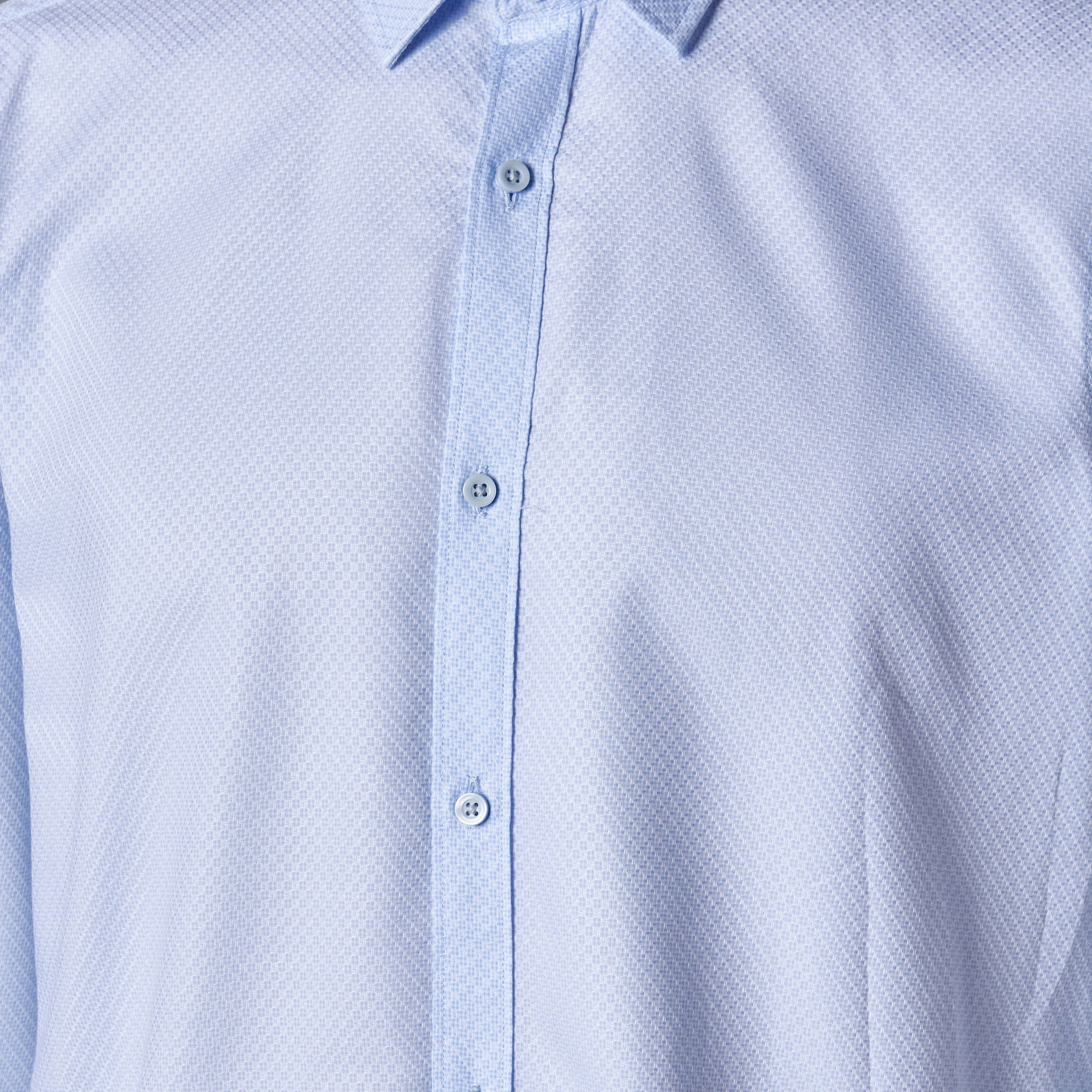 Men Regular Fit Collared Textured Long Sleeves Shirt-men-clothing-shirts-image-4
