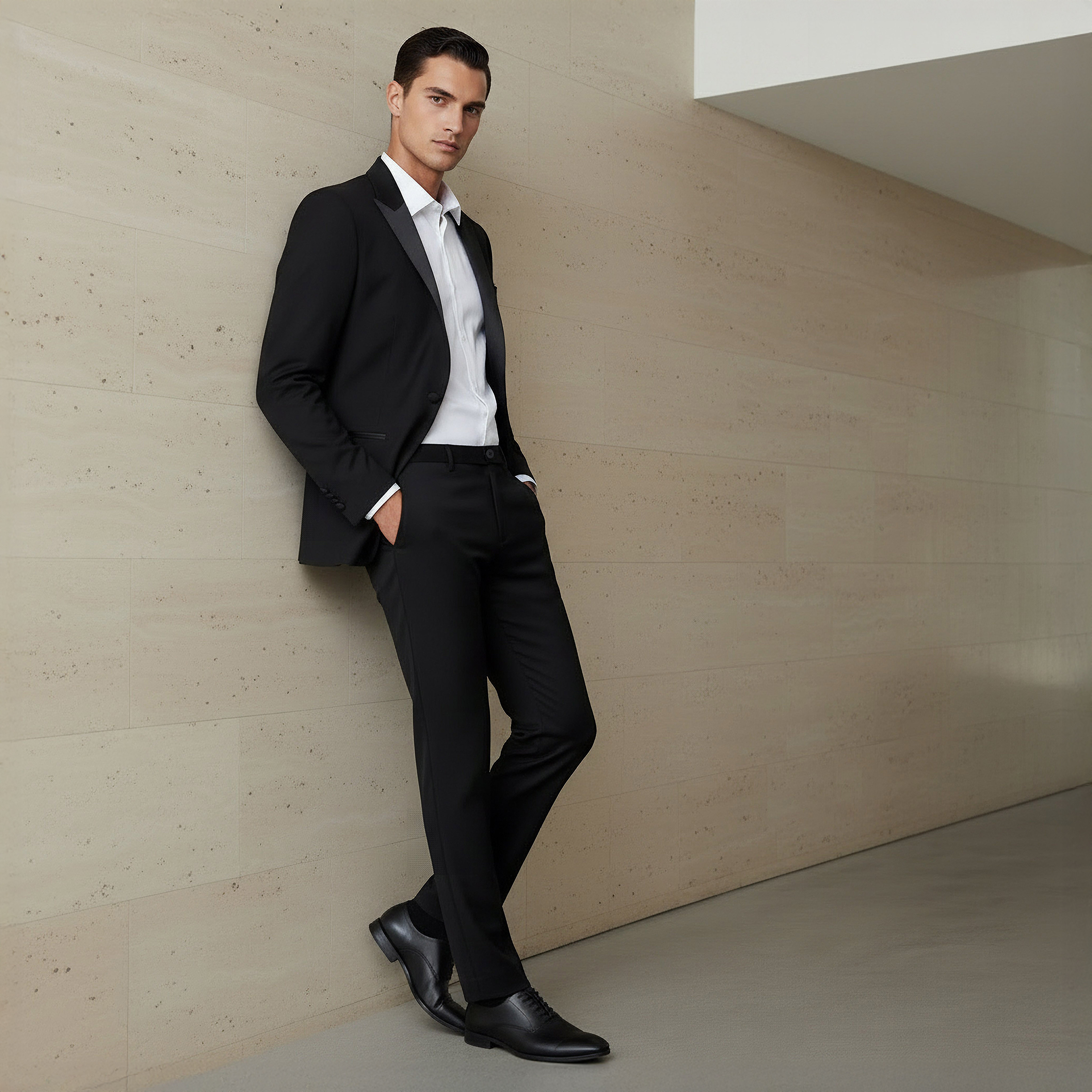 Regular Fit Flexi Waist Trousers-men-clothing-coordsets-image-2