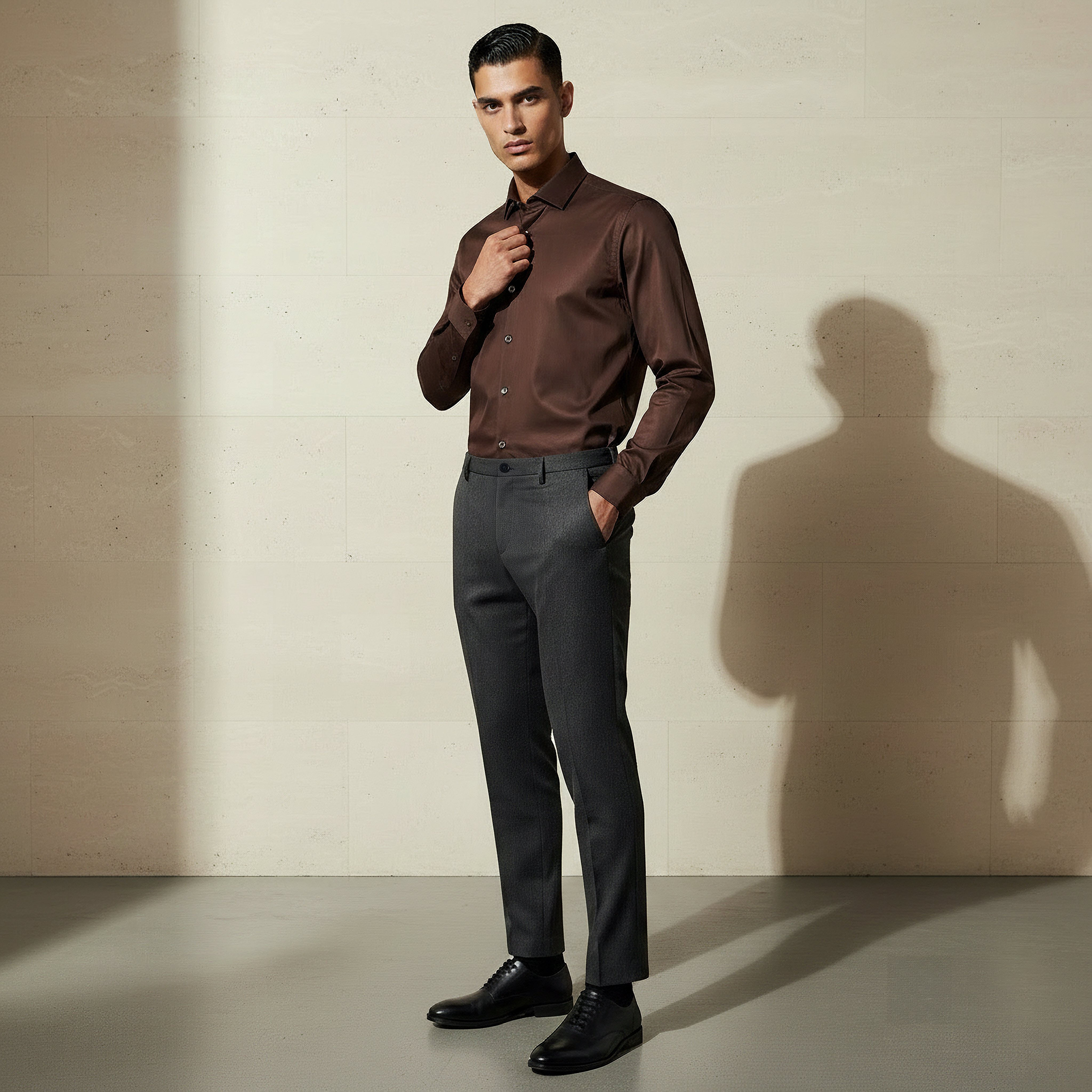 Men Regular Fit Collared Long Sleeve Shirt-men-clothing-shirts-image-4