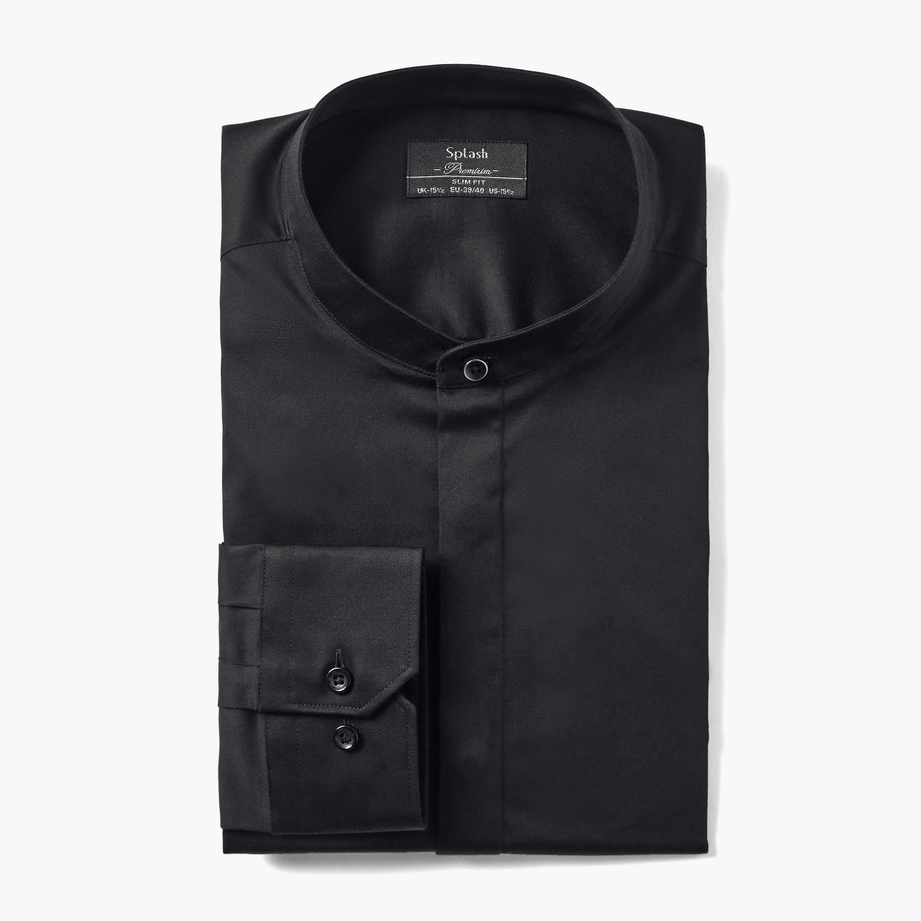 قميص بقصة عادية وياقة ماندارين وأكمام طويلة للرجال-men-clothing-shirts-image-5