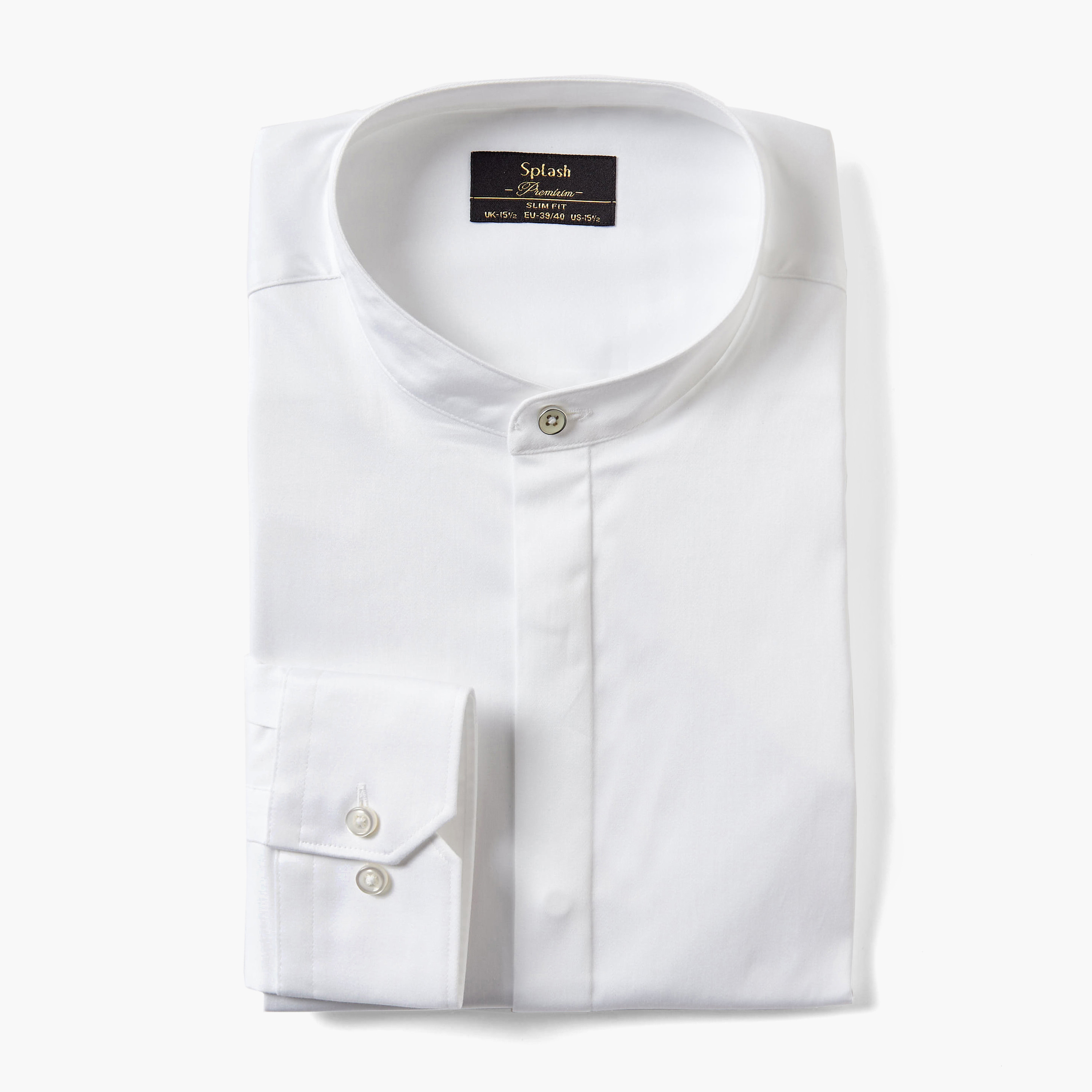 Men Regular Fit Mandarin Collar Long Sleeves Shirt-men-clothing-shirts-image-5