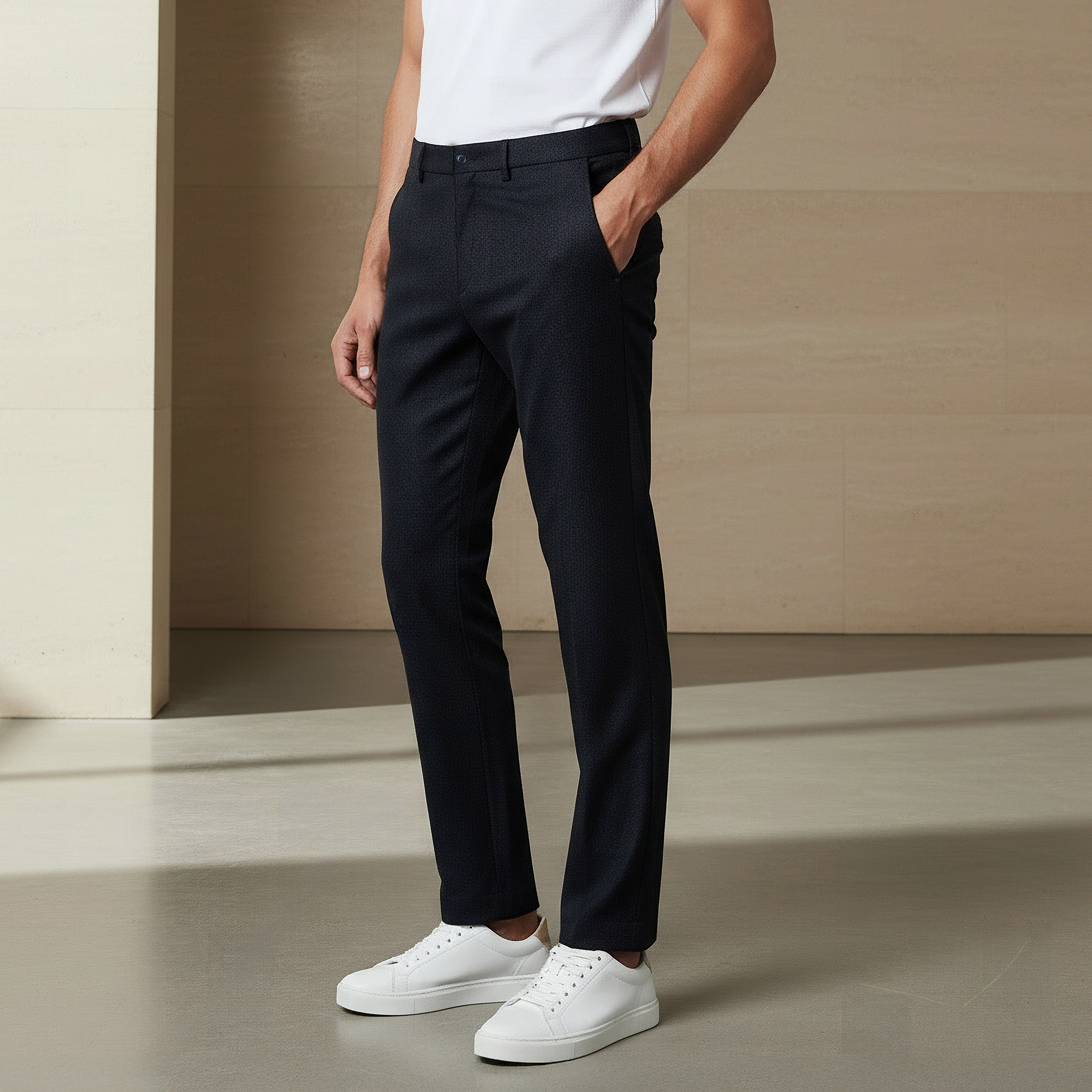 Slim Fit Flexi Waist Trousers-men-clothing-bottoms-trousersandchinos-trousers-image-1