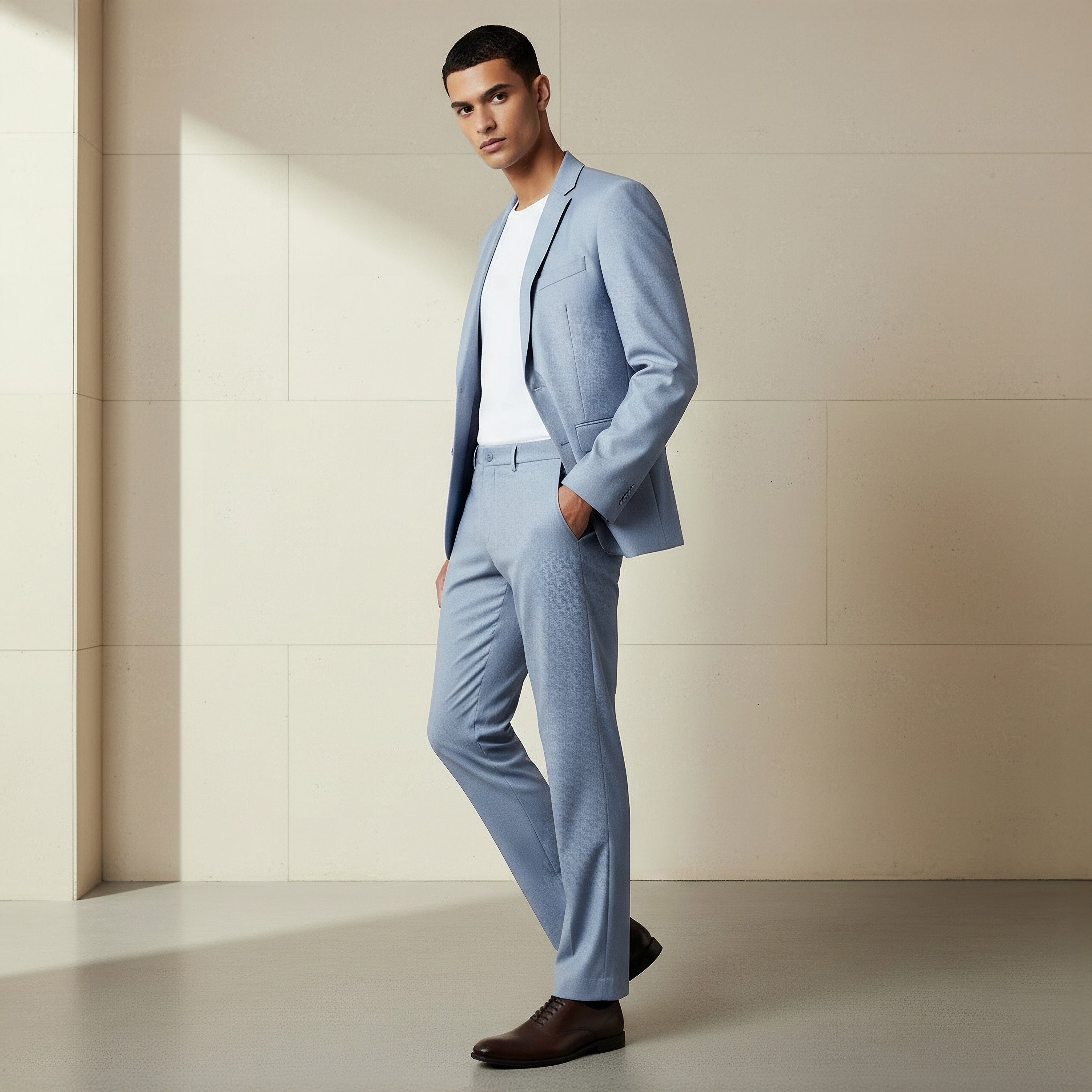 Slim Fit Flexi Waist Trousers-men-clothing-bottoms-trousersandchinos-trousers-image-2