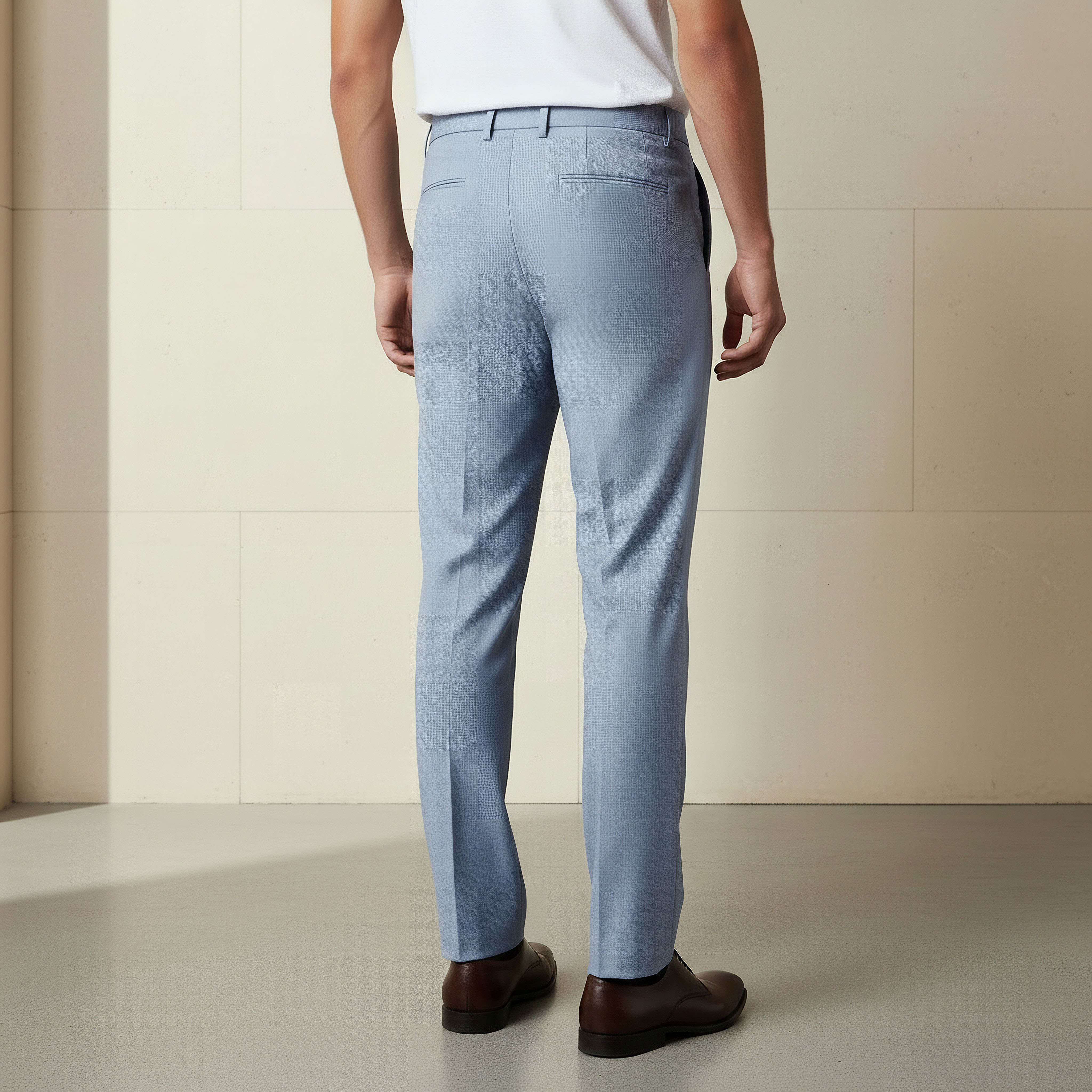 Slim Fit Flexi Waist Trousers-men-clothing-bottoms-trousersandchinos-trousers-image-3