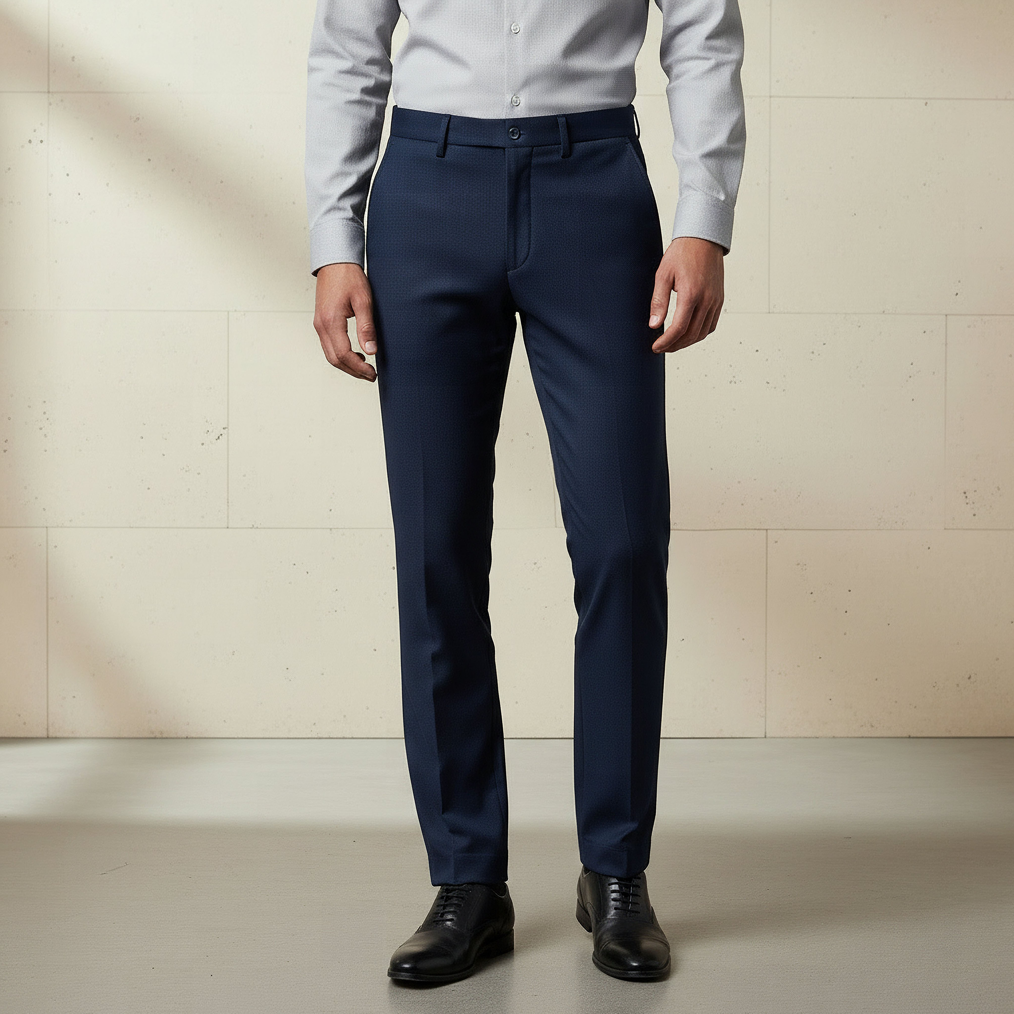 Slim Fit Flexi Waist Trousers-men-clothing-bottoms-trousersandchinos-trousers-image-1