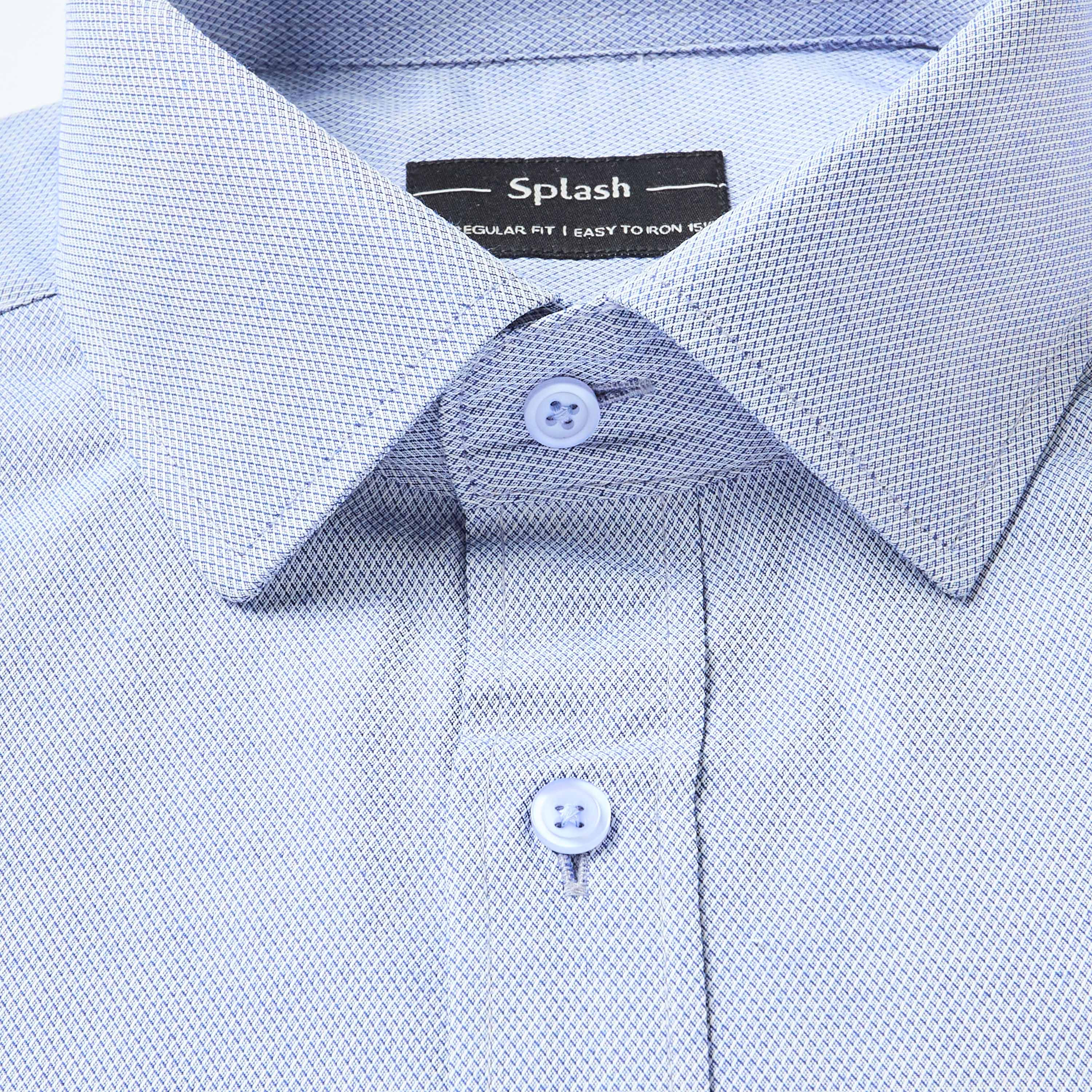 قميص بارز الملمس بقصّة عادية وياقة عادية وأكمام طويلة للرجال-men-clothing-shirts-image-6