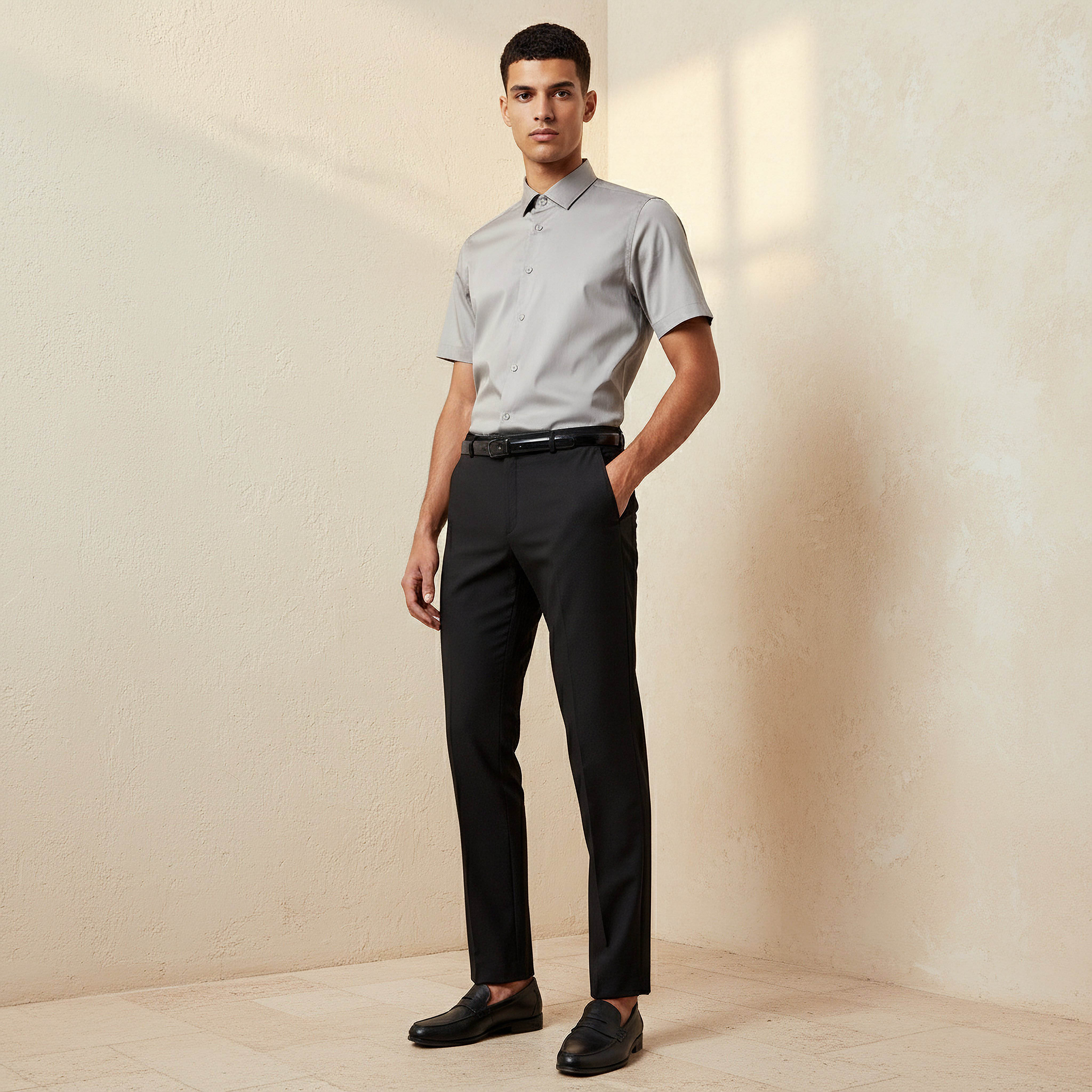 Slim Fit Flexi Waist Formal Trousers-PROMO_SP_SA_2FOR169_110625-image-3