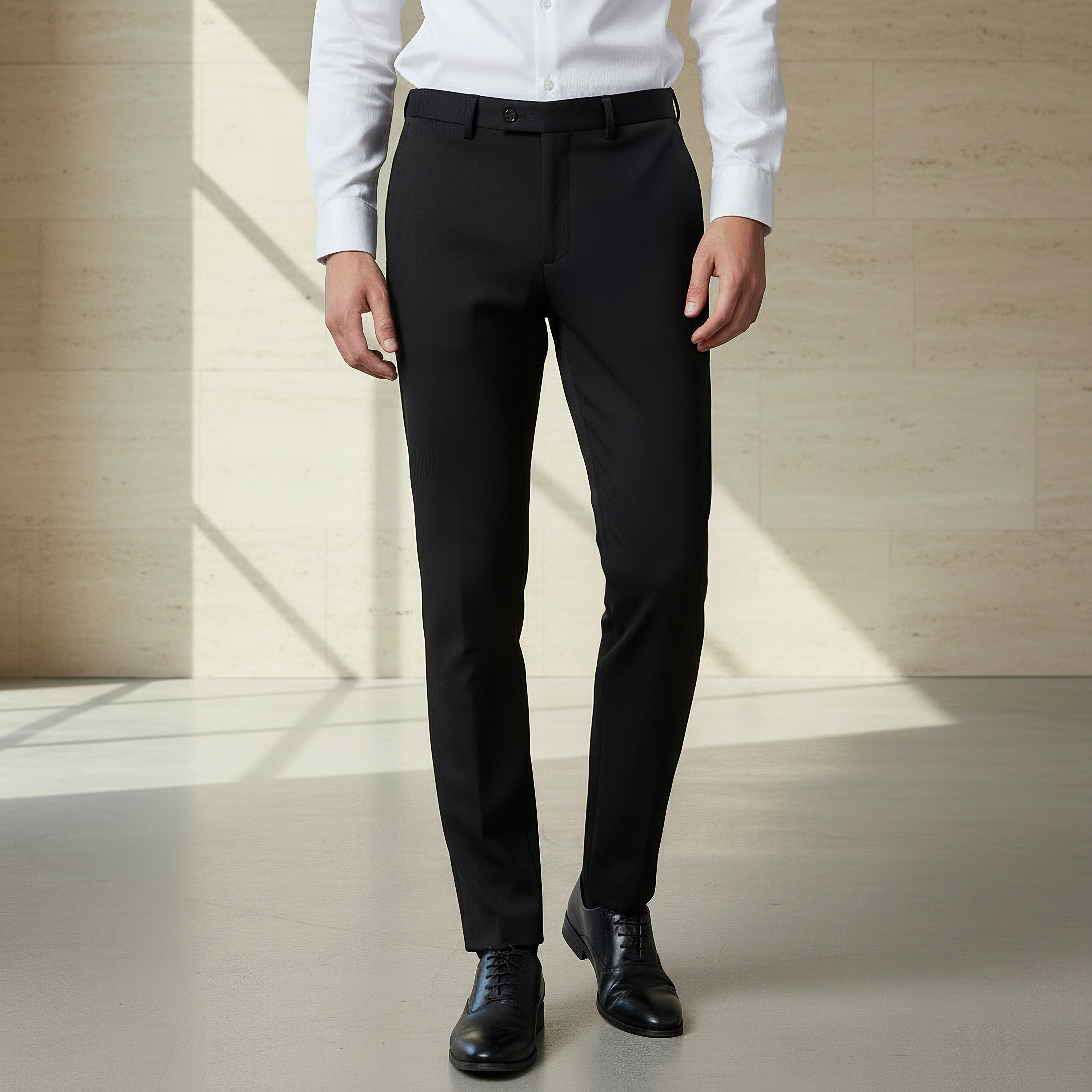 Slim Fit Flexi Waist Trousers-men-clothing-bottoms-trousersandchinos-trousers-image-1