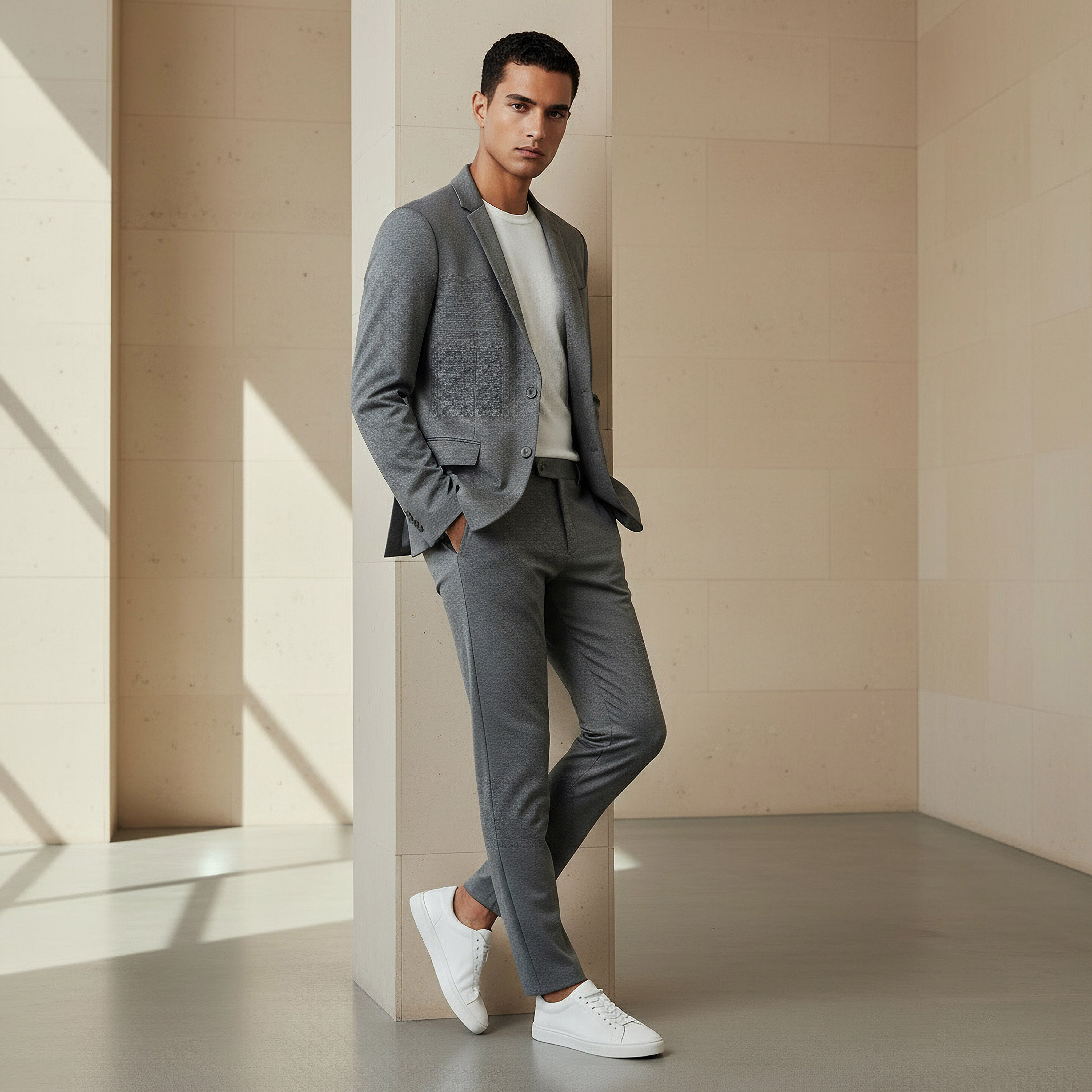 Slim Fit Flexi Waist Trousers-men-clothing-bottoms-trousersandchinos-trousers-image-2