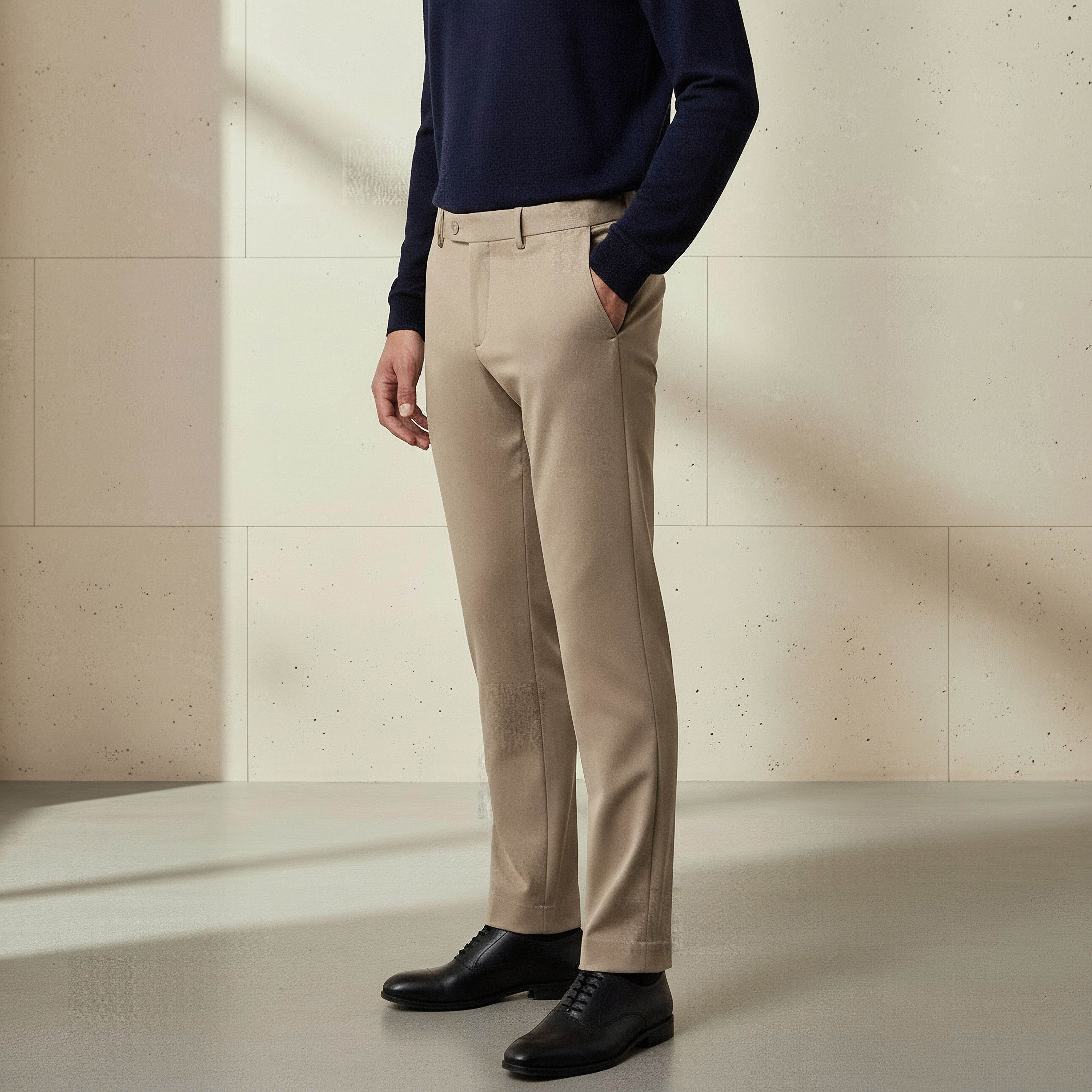 Slim Fit Flexi Waist Trousers-men-clothing-bottoms-trousersandchinos-trousers-image-1