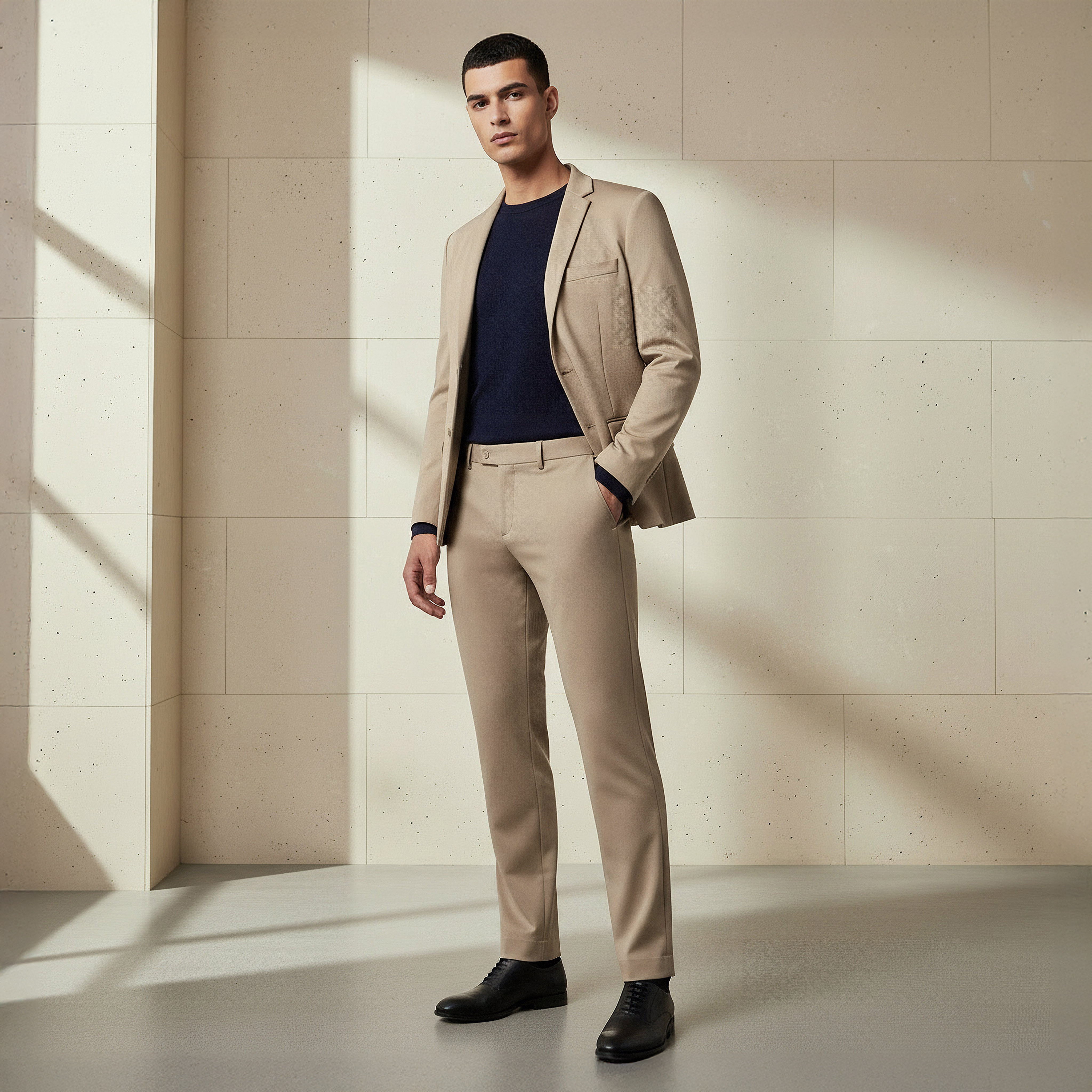 Slim Fit Flexi Waist Trousers-men-clothing-bottoms-trousersandchinos-trousers-image-2
