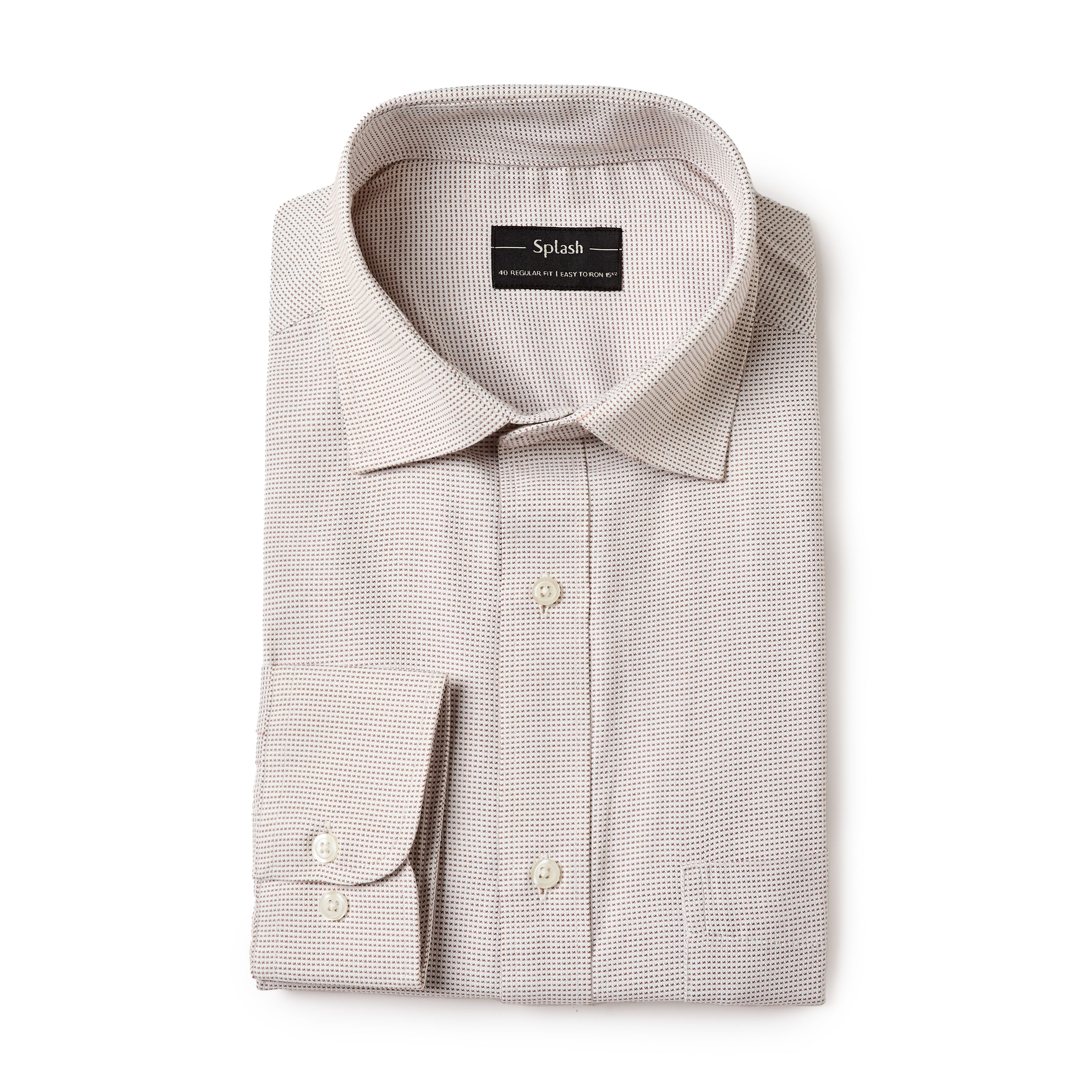 Men Regular Fit Collared Textured Long Sleeves Shirt-men-clothing-shirts-image-5