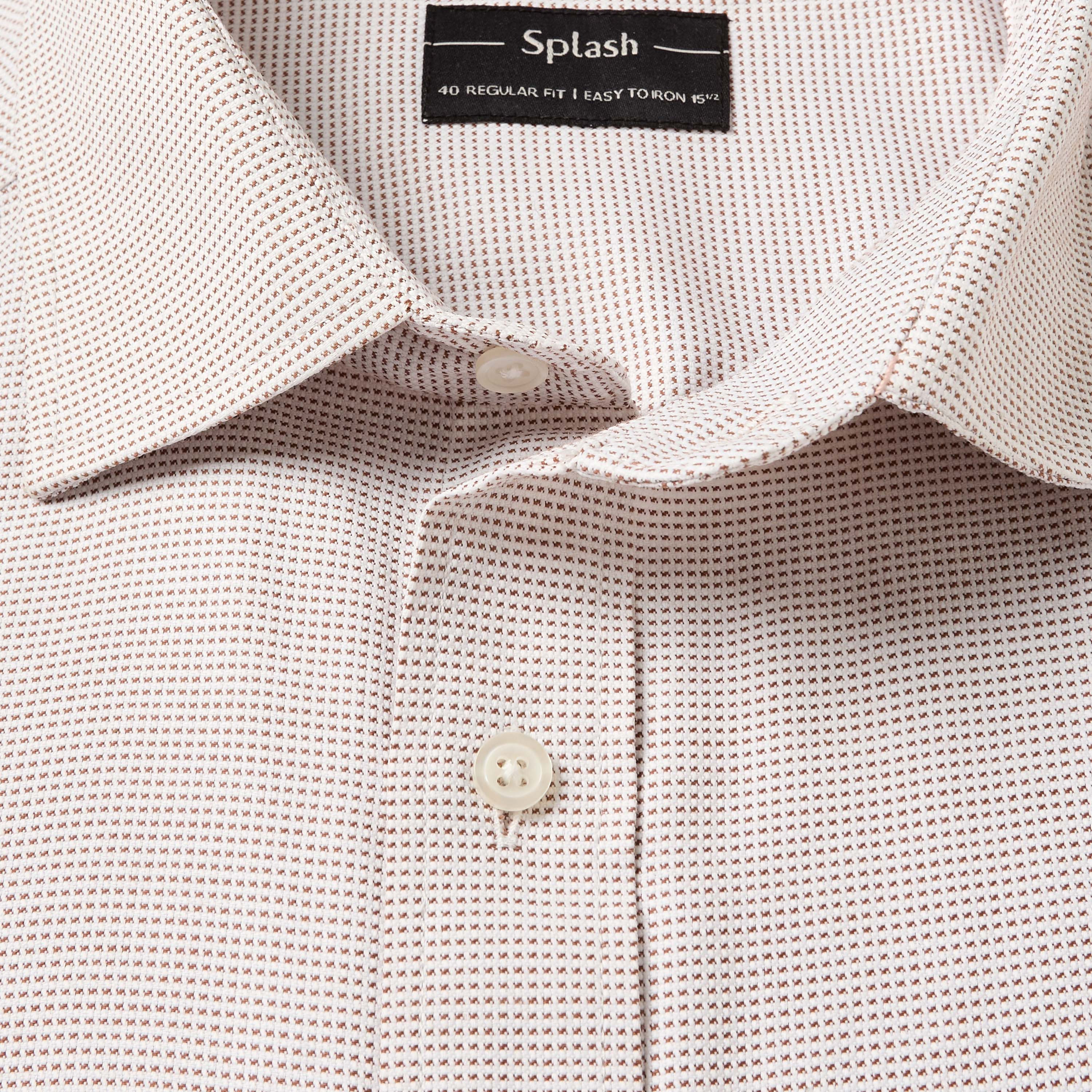 Men Regular Fit Collared Textured Long Sleeves Shirt-men-clothing-shirts-image-6