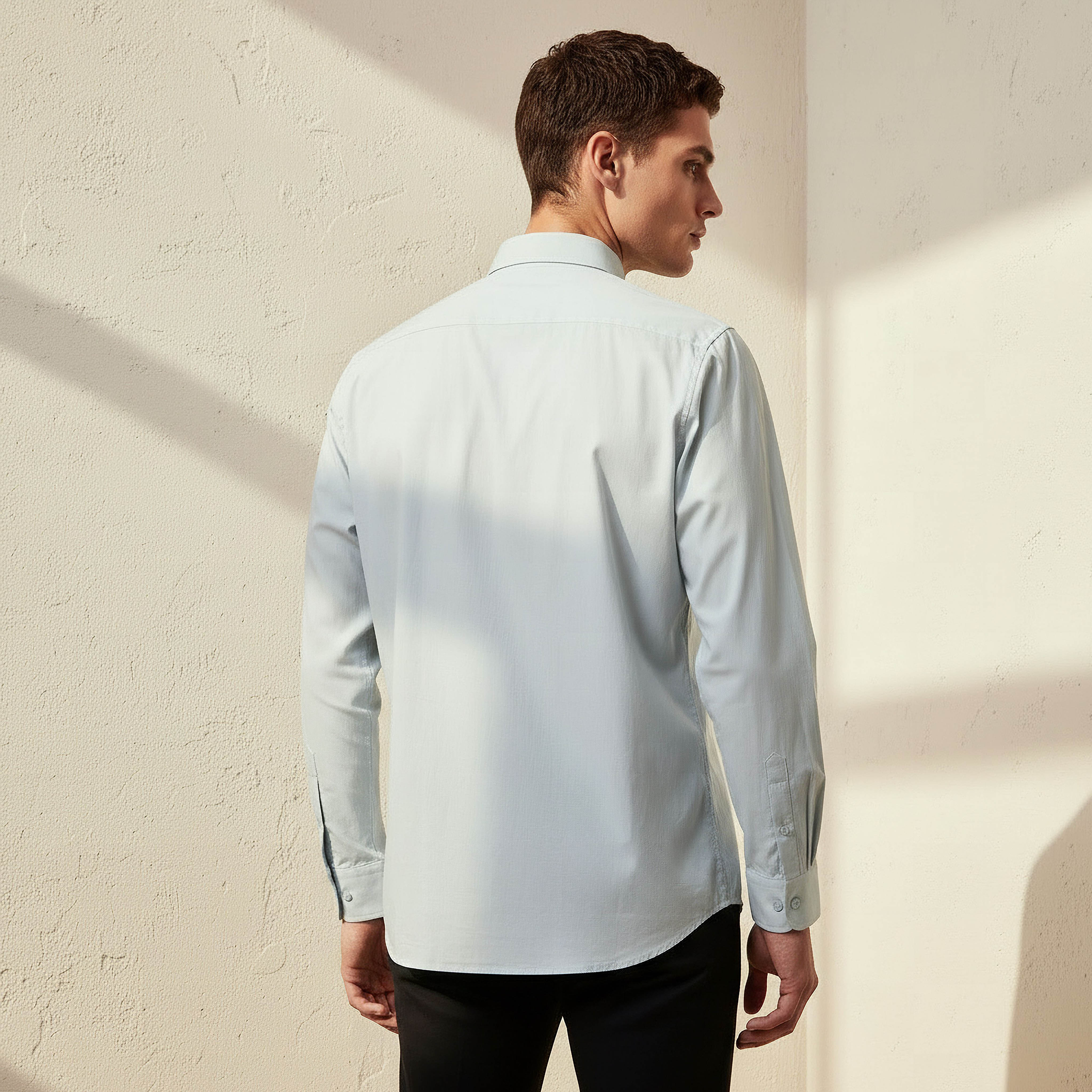 قميص فيلافيل رجالي بأكمام طويلة وياقة وقصة عادية-men-clothing-shirts-image-3