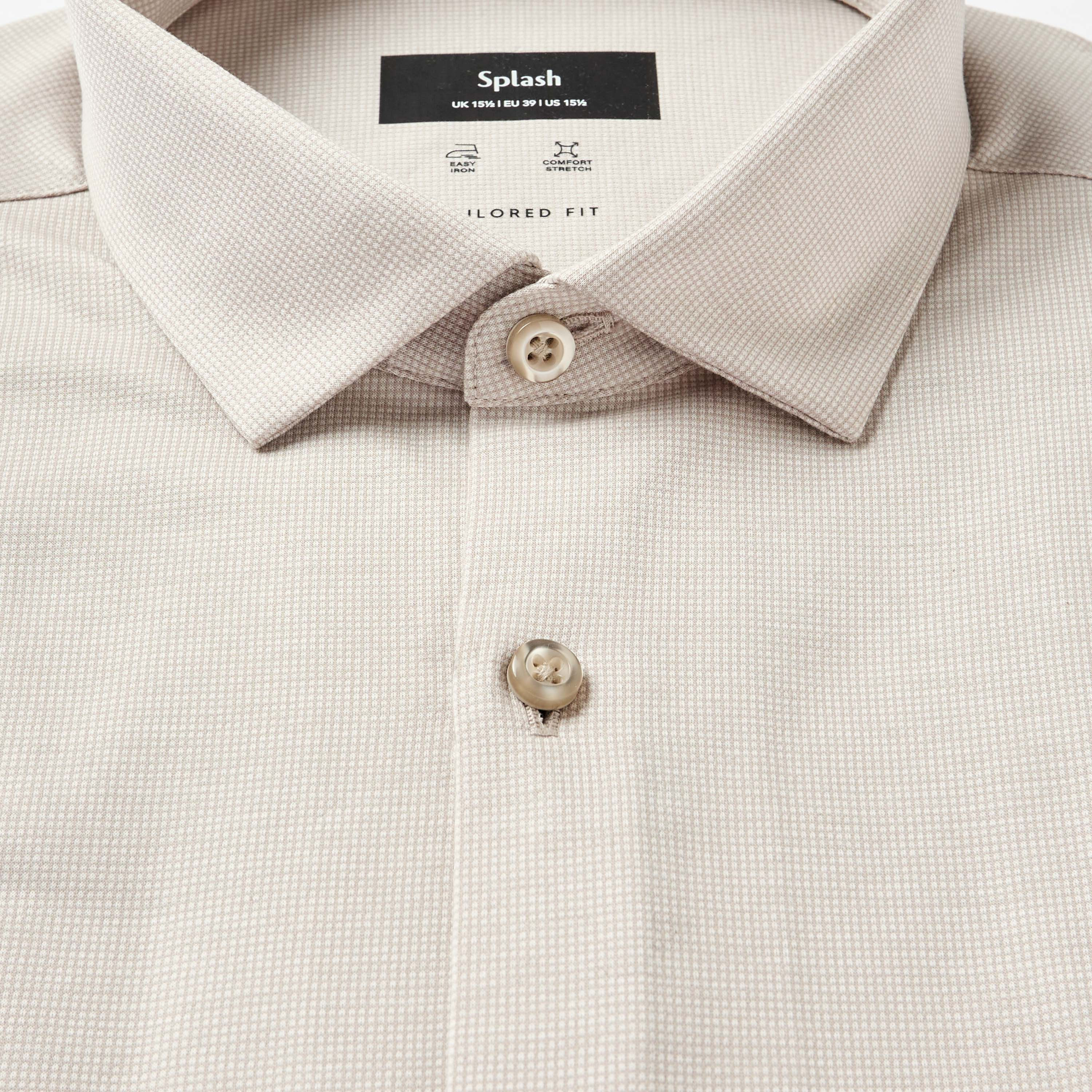 قميص بارز الملمس بقصّة سليم وياقة عادية وأكمام طويلة للرجال-men-clothing-shirts-image-6