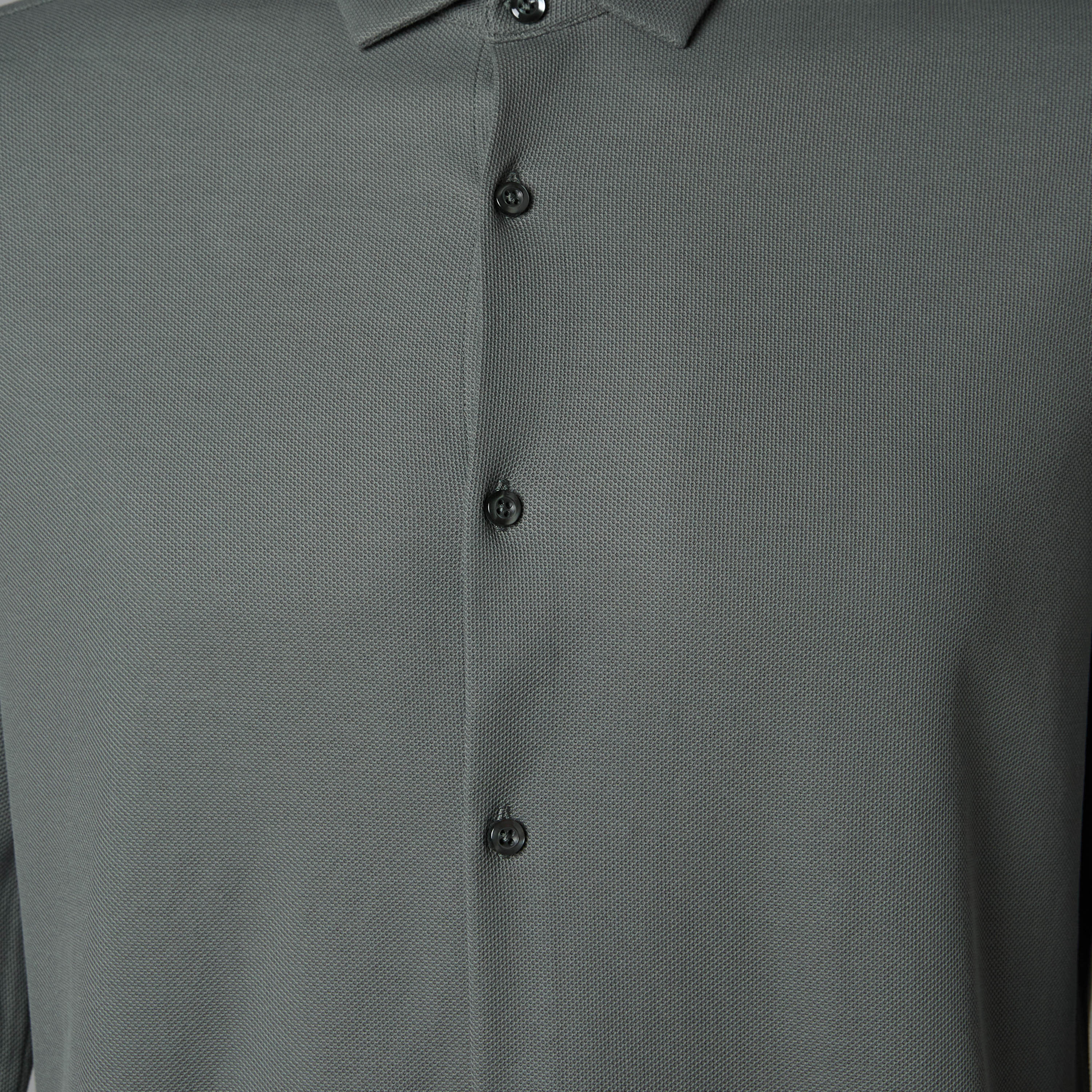 Men Slim Fit Collared Textured Long Sleeves Shirt-men-clothing-shirts-image-4