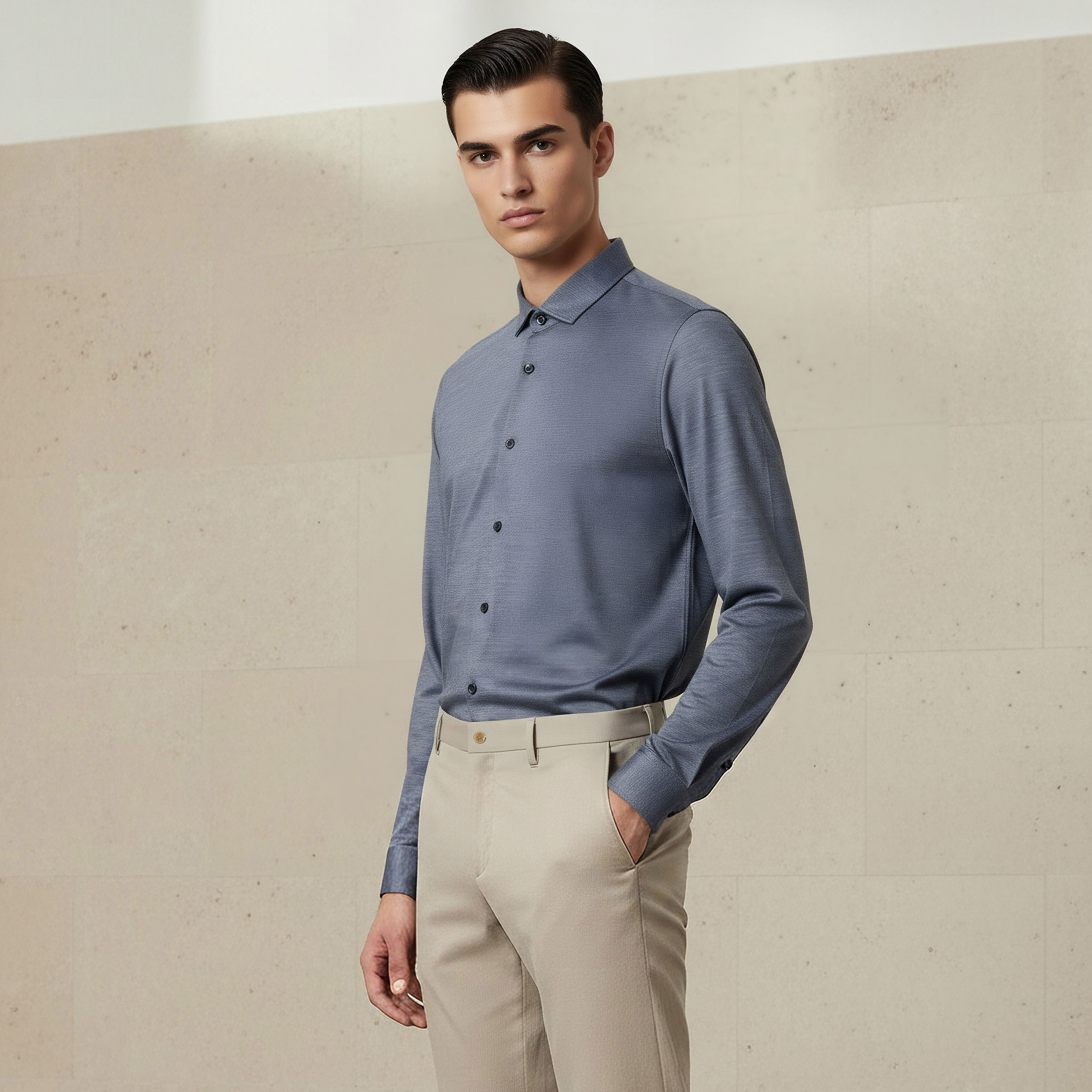 قميص رجالي بياقة وقصة عادية وأكمام طويلة-men-clothing-shirts-image-1
