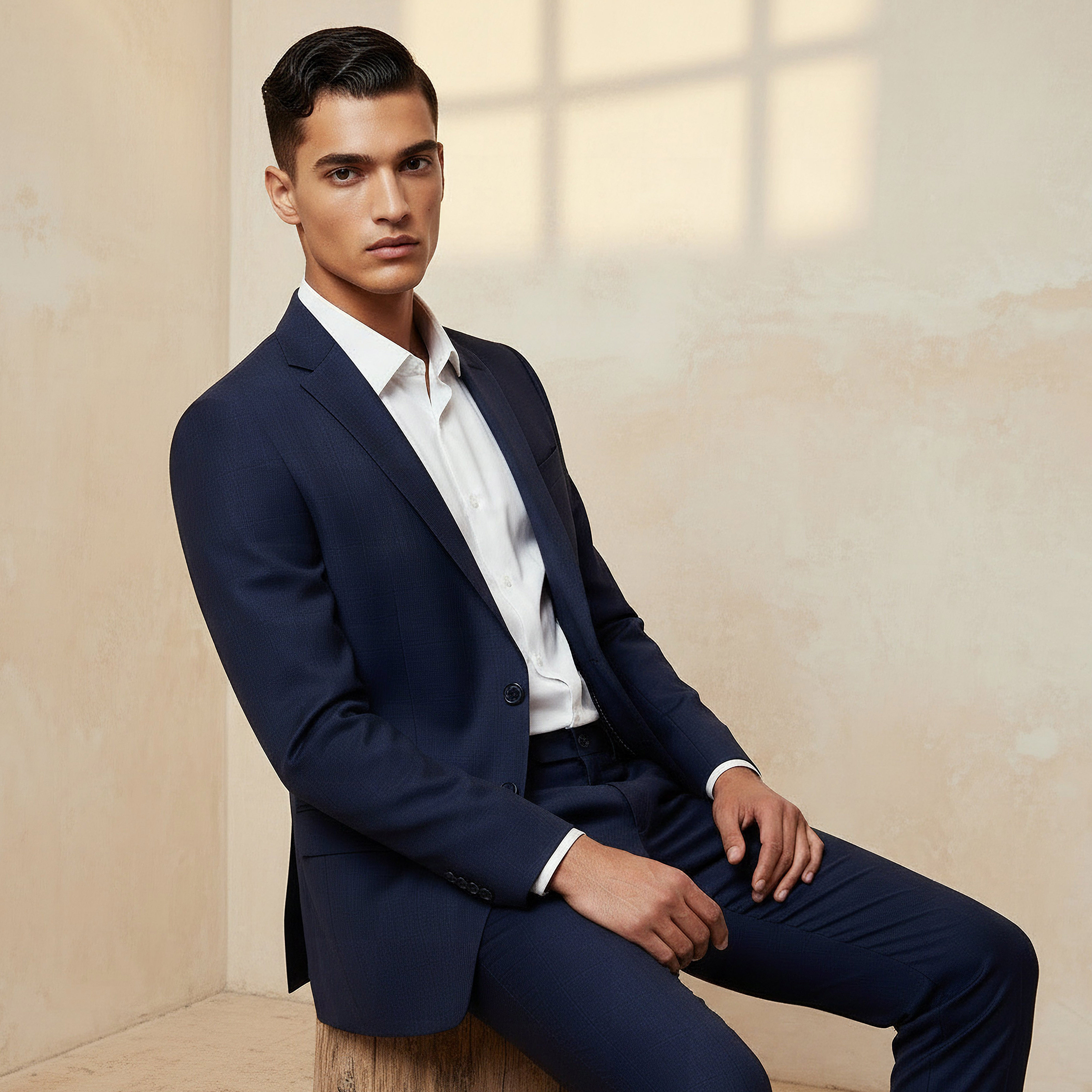 Men Slim Fit Checked Blazer-men-clothing-jacketsandblazers-blazers-image-1