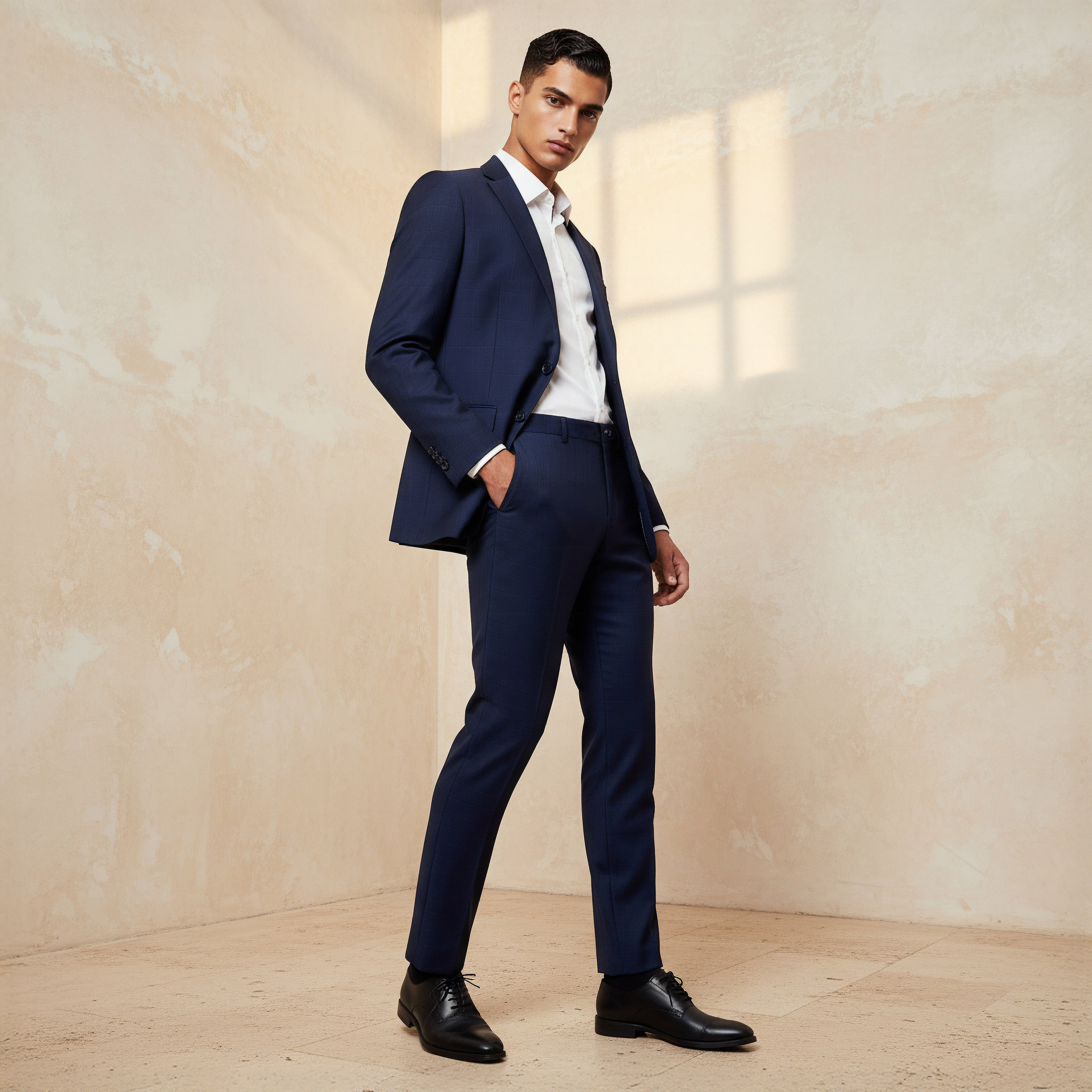 Men Slim Fit Checked Blazer-men-clothing-jacketsandblazers-blazers-image-3