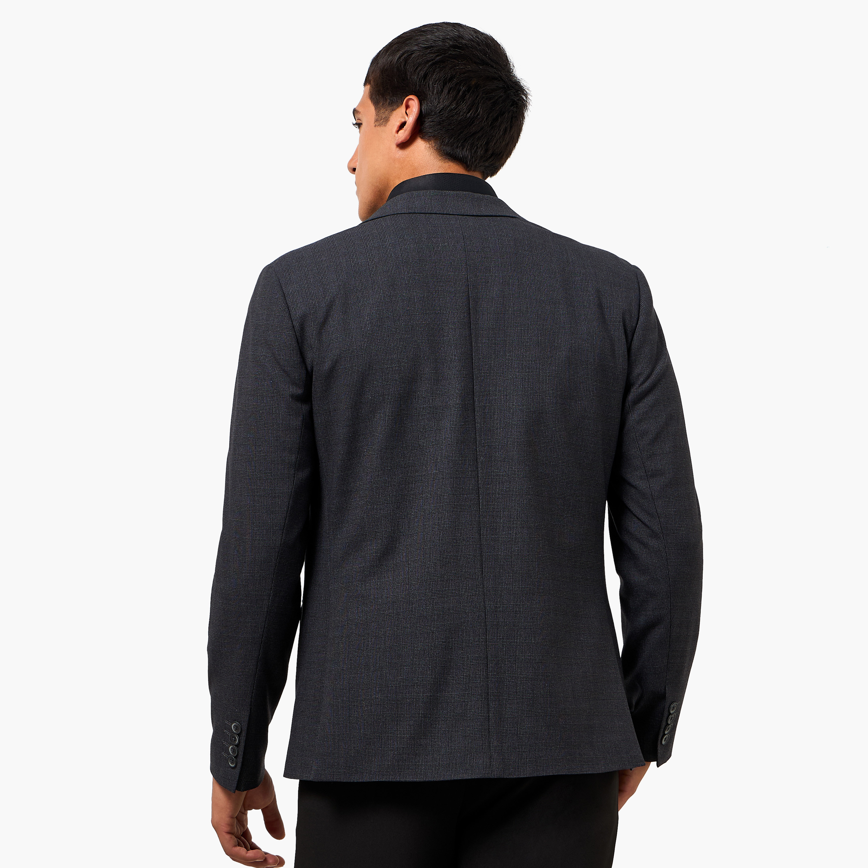 Men Slim Fit Checked Blazer-men-clothing-jacketsandblazers-blazers-image-4