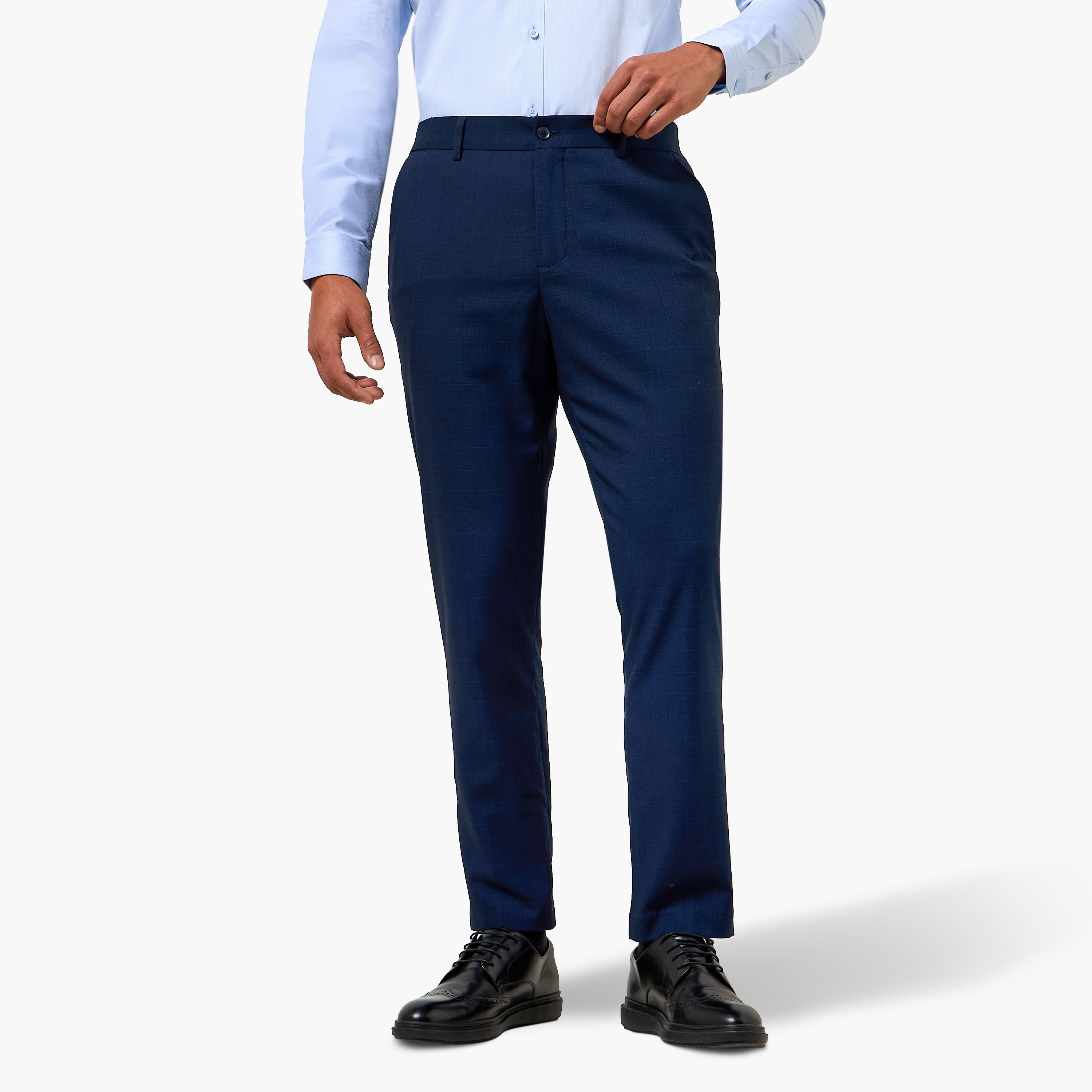 Slim Fit Flexi Waist Formal Trousers-men-clothing-bottoms-trousersandchinos-trousers-image-2