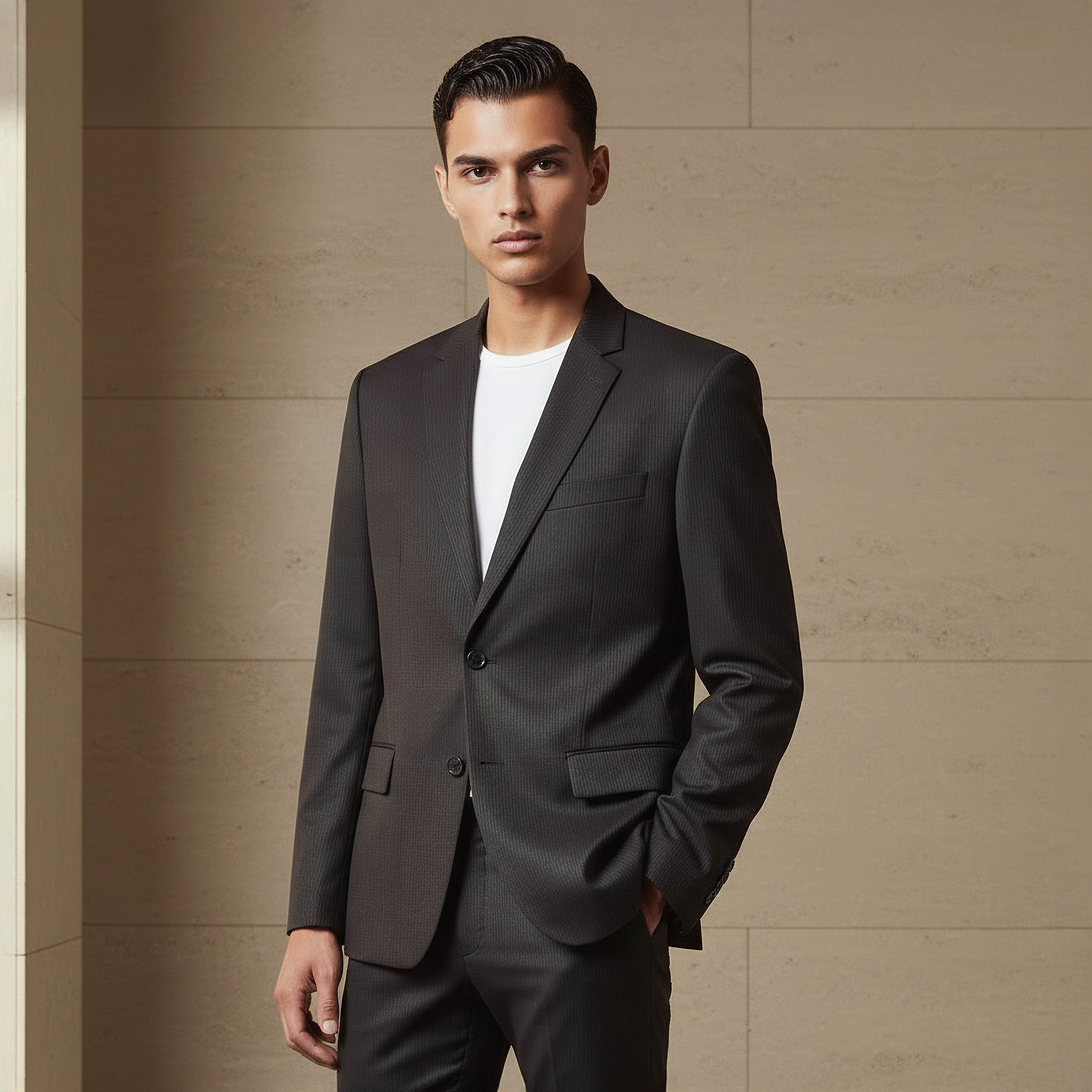 Men Regular Fit Pinstripe Blazer-men-clothing-jacketsandblazers-blazers-image-1