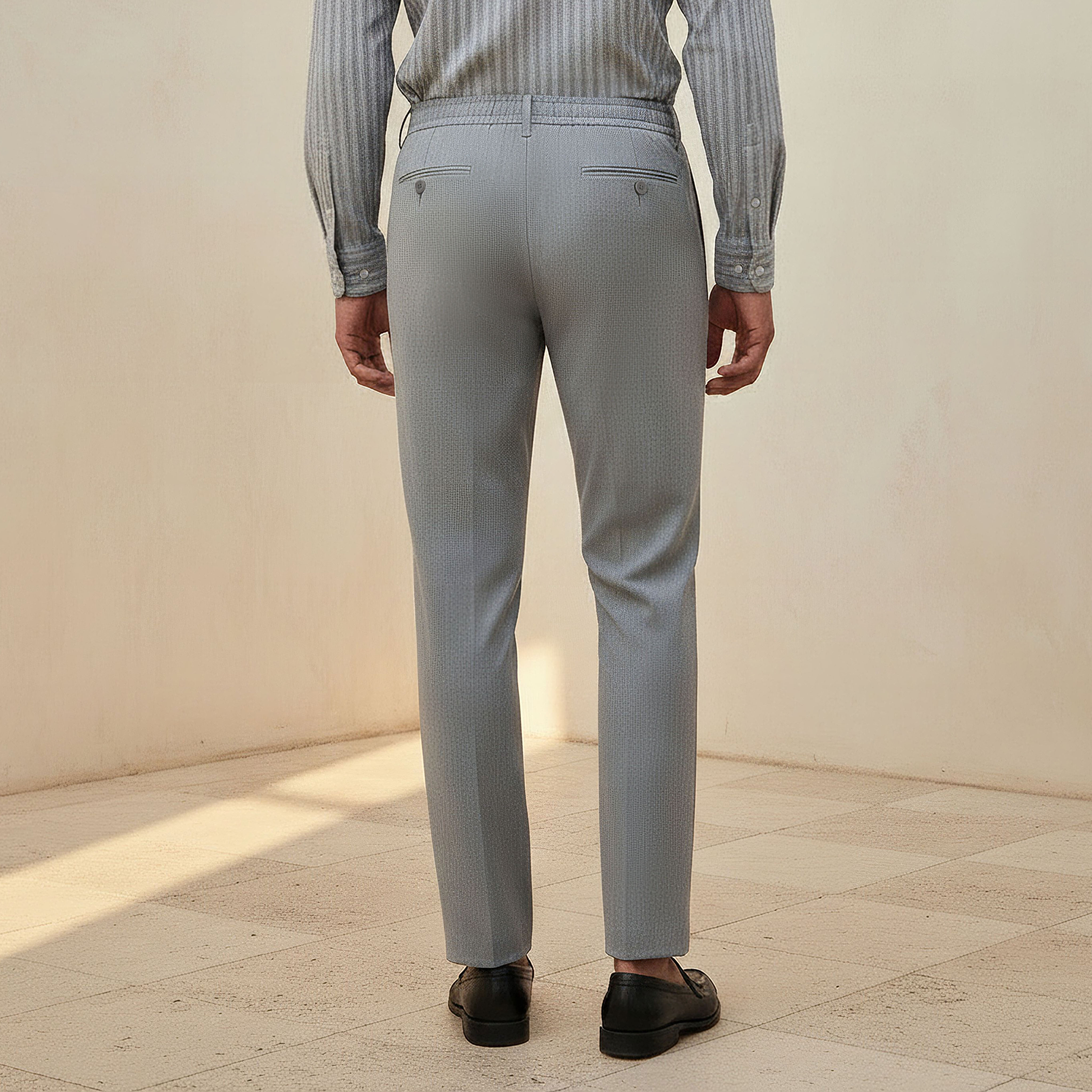 Regular Fit Bi-Stretch Flexi Waist Formal Trousers-men-clothing-bottoms-trousersandchinos-trousers-image-4