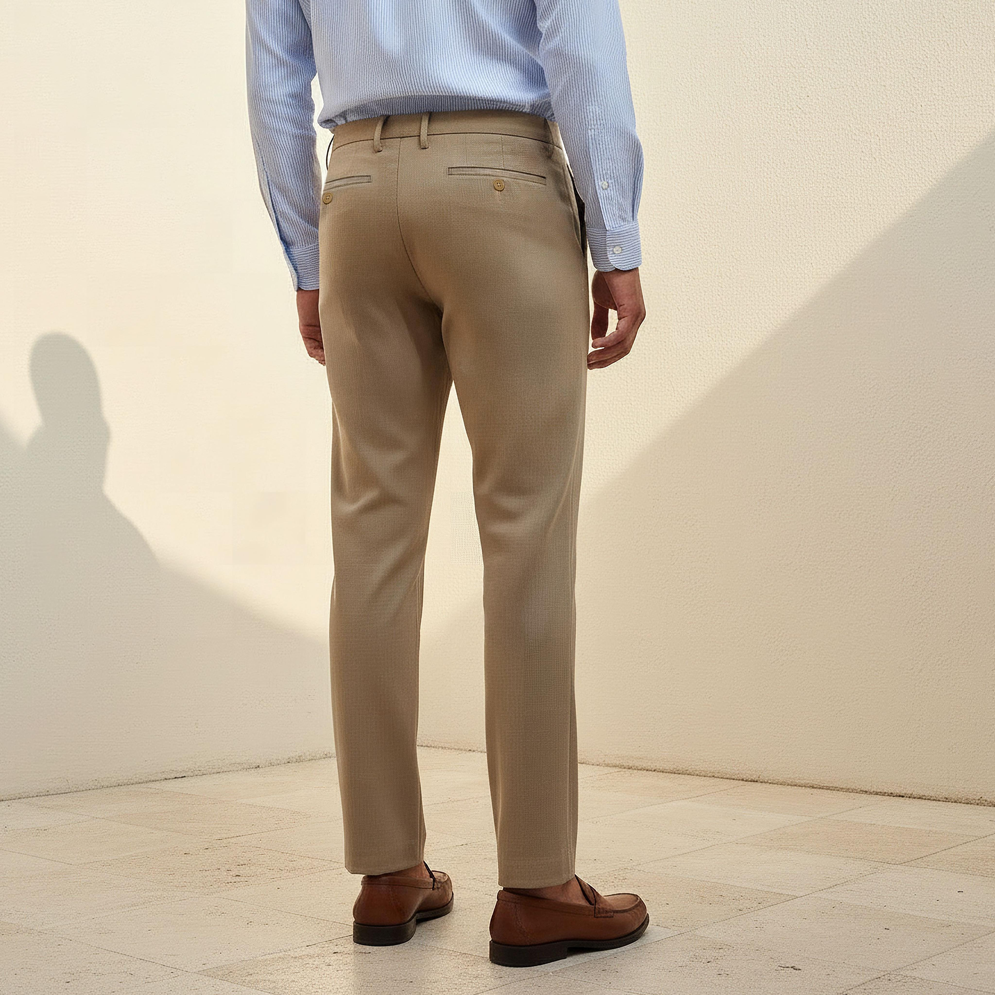 Regular Fit Bi-Stretch Flexi Waist Formal Trousers-men-clothing-bottoms-trousersandchinos-trousers-image-4