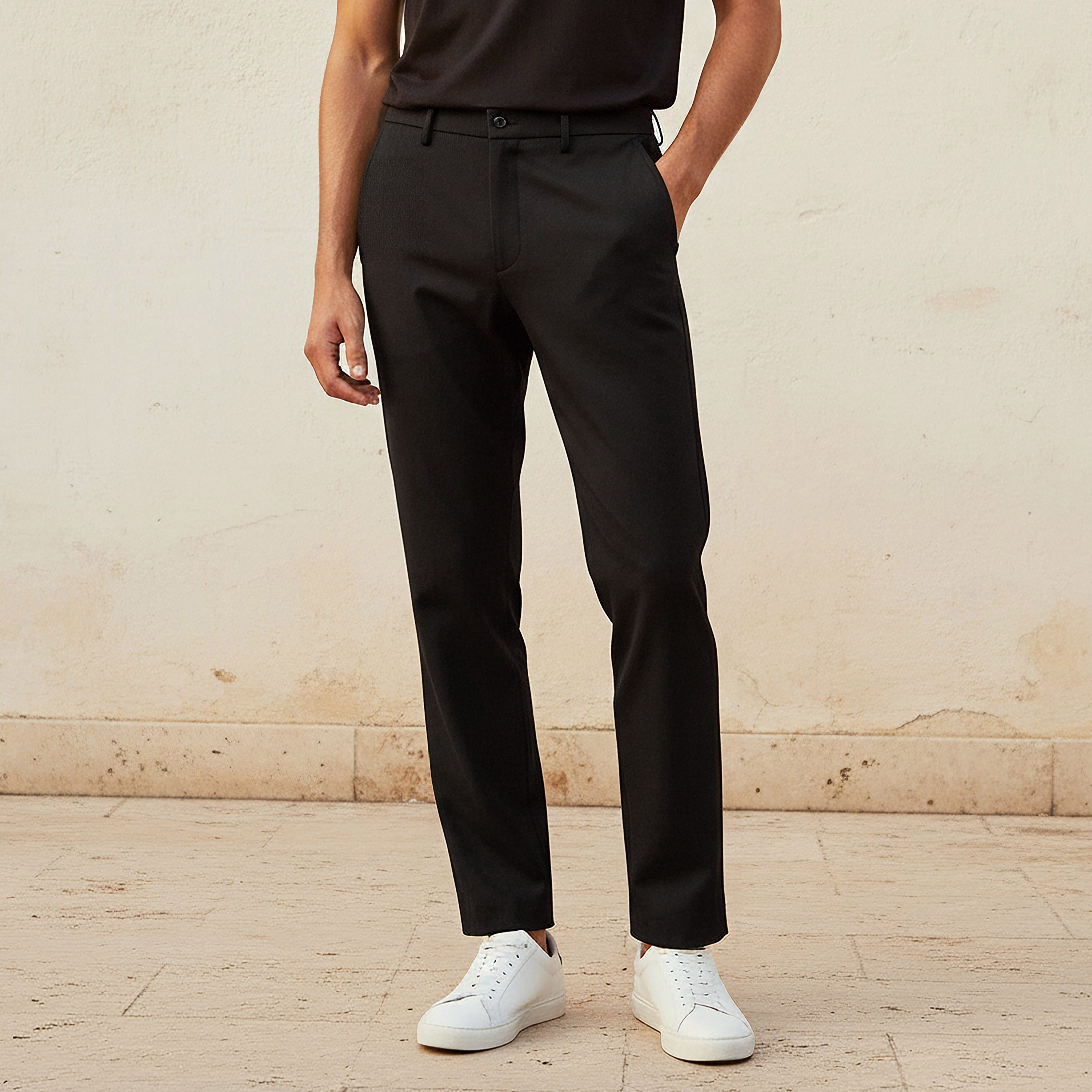 Regular Fit Bi-Stretch Flexi Waist Formal Trousers-men-clothing-bottoms-trousersandchinos-trousers-image-1