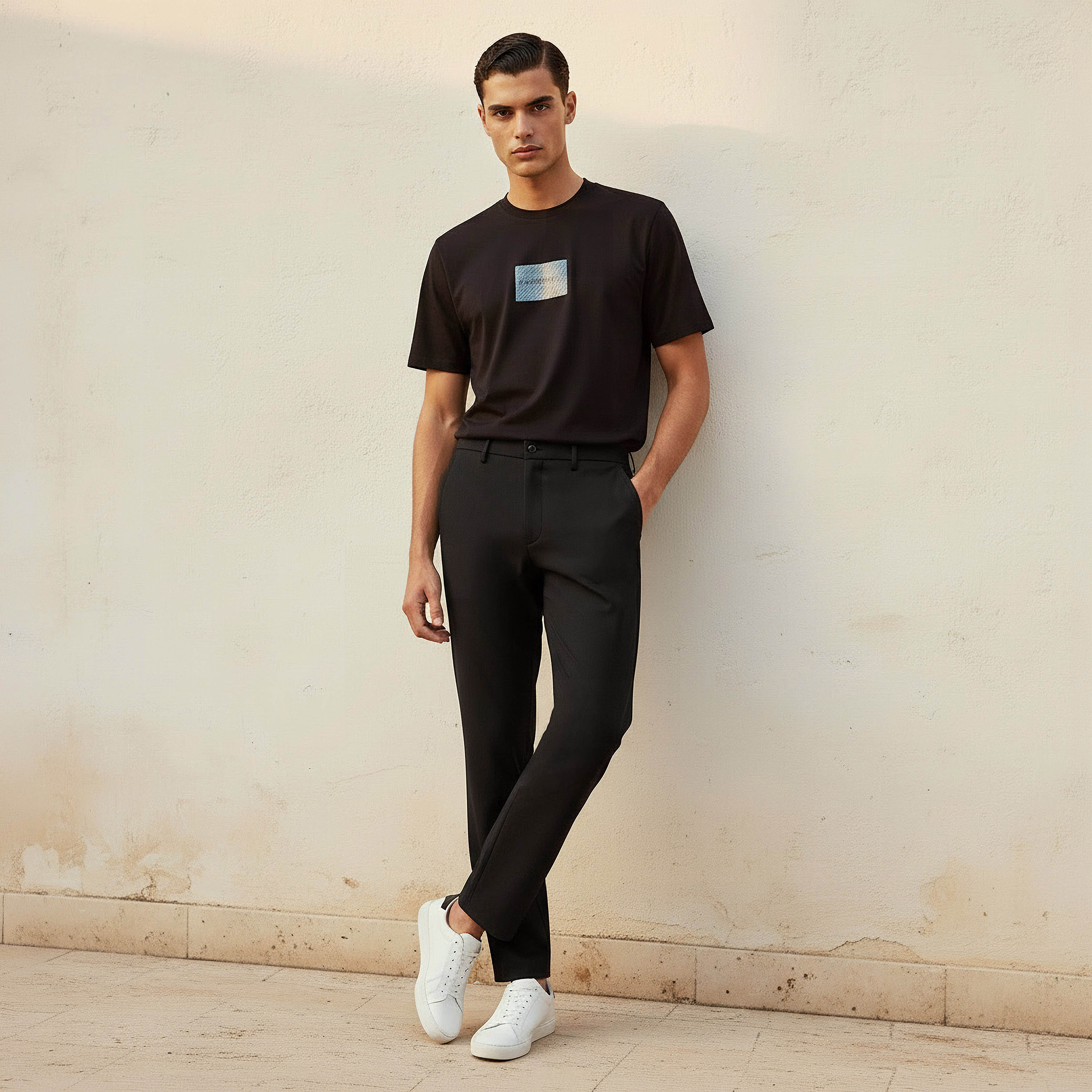 Regular Fit Bi-Stretch Flexi Waist Formal Trousers-men-clothing-bottoms-trousersandchinos-trousers-image-3
