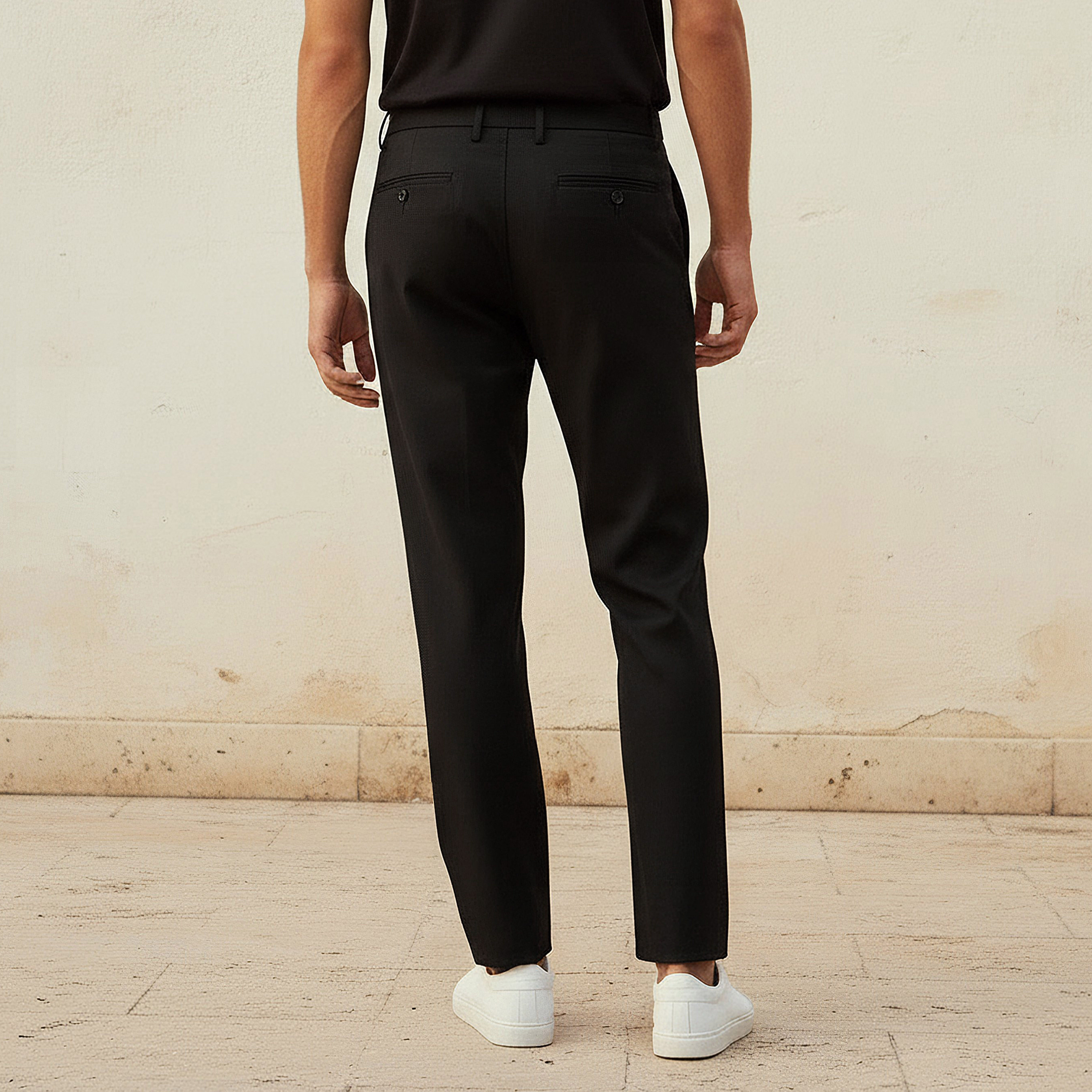 Regular Fit Bi-Stretch Flexi Waist Formal Trousers-men-clothing-bottoms-trousersandchinos-trousers-image-4