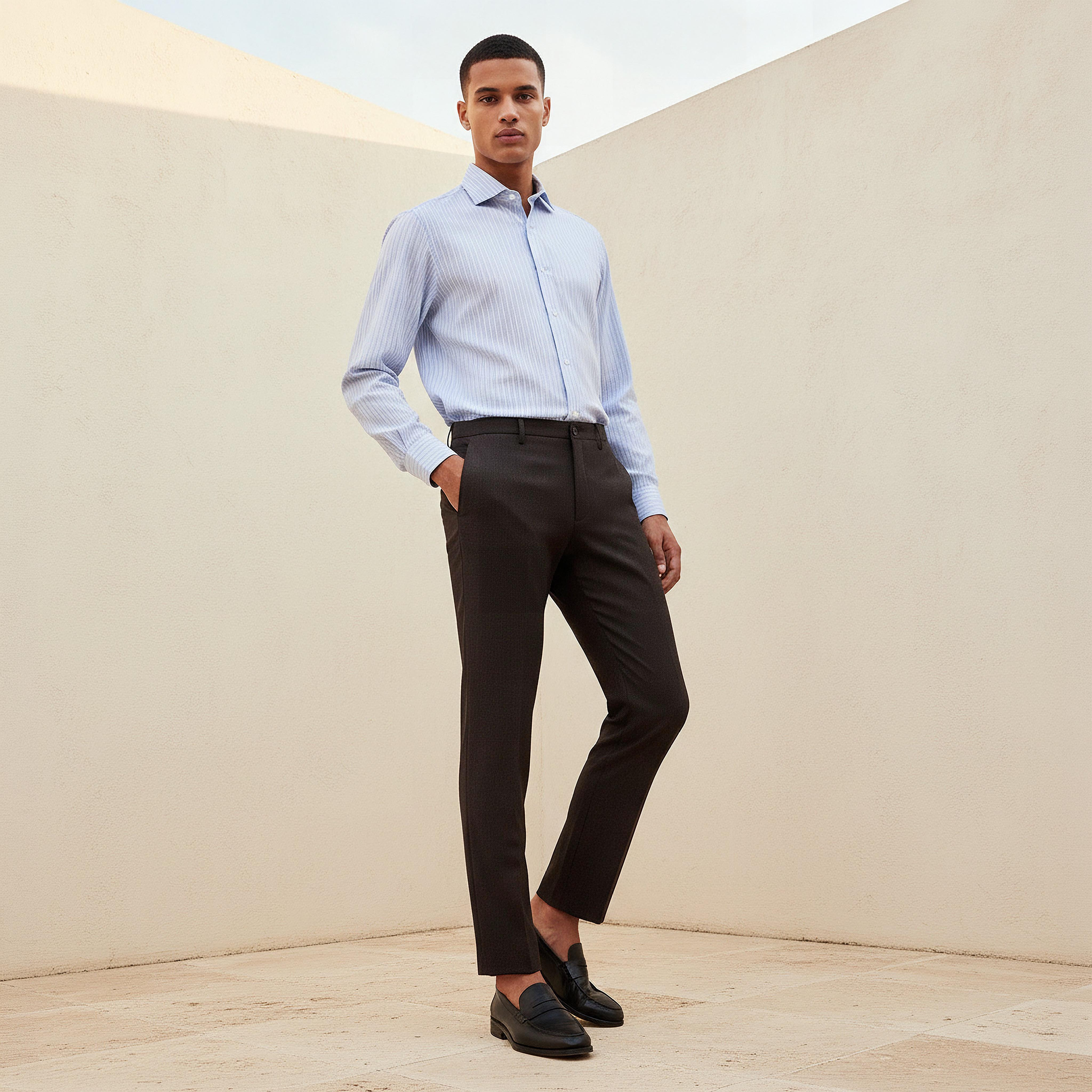Slim Fit Flexi Waist Formal Trousers-men-clothing-bottoms-trousersandchinos-trousers-image-3